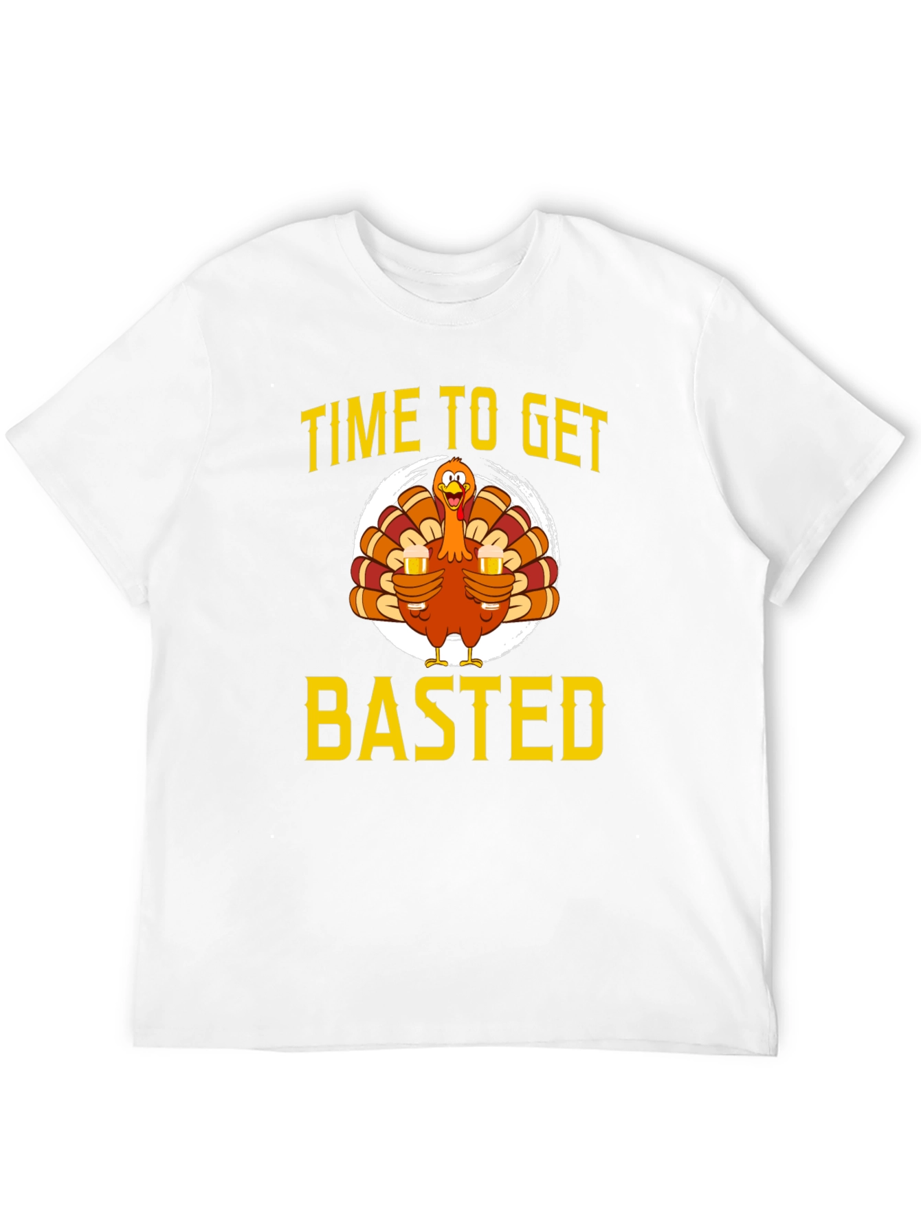Time To Get Basted Thanksgiving Graphic T-Shirt