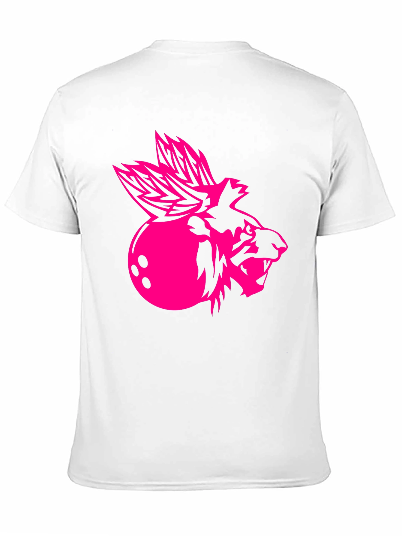 Cool Black Graphic Tee - Pink Bowling Lion