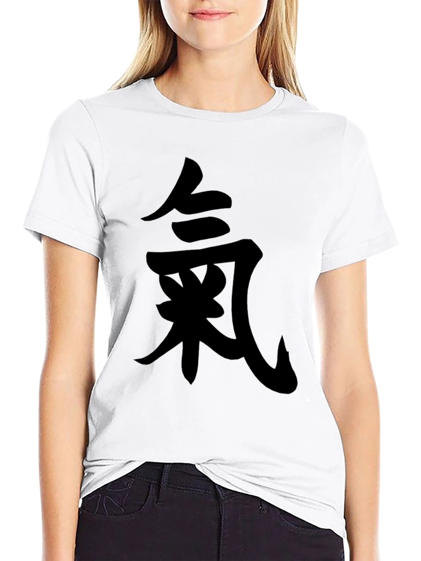 Black T-Shirt with Japanese Symbol
