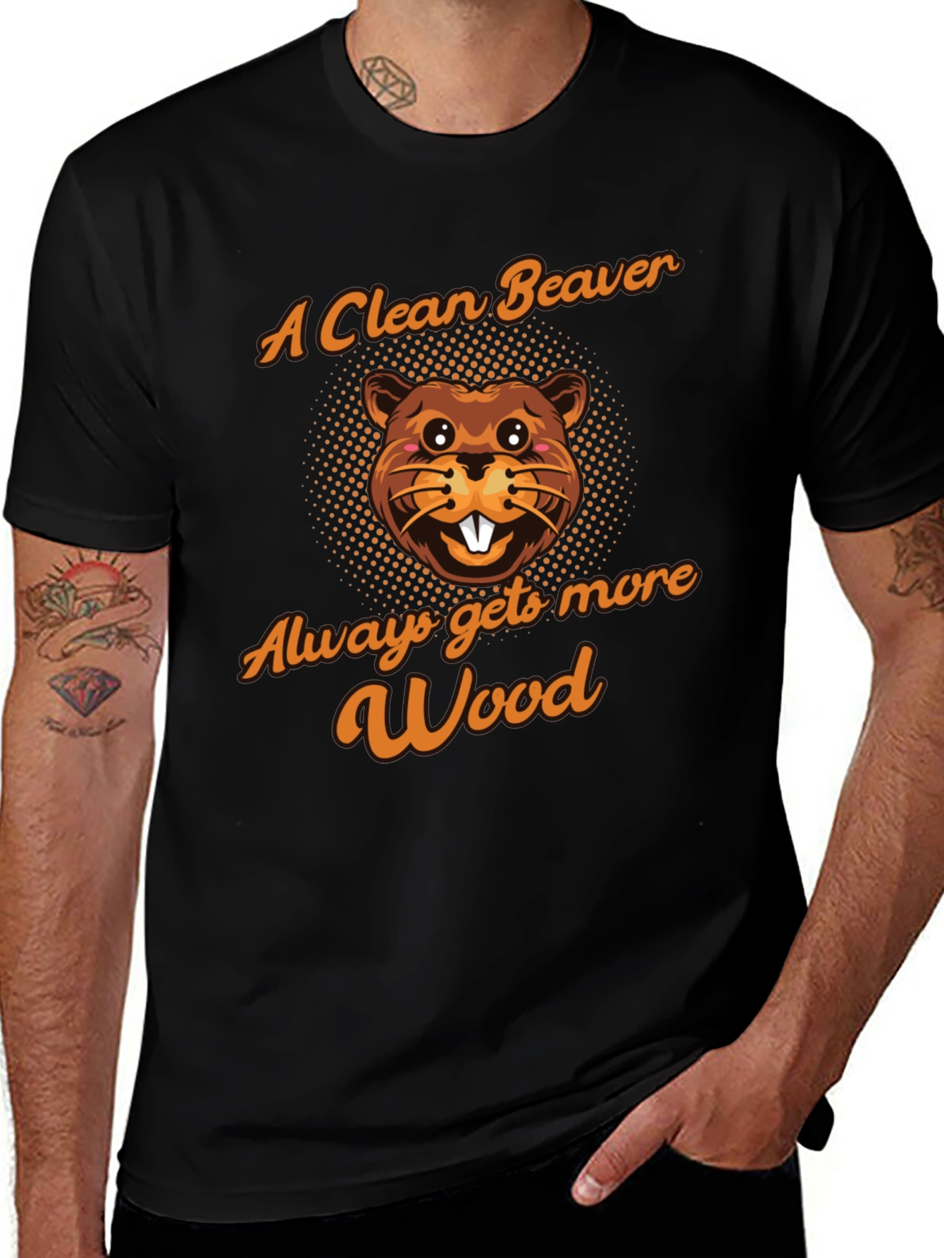 Clean Beaver Wood Graphic Tee