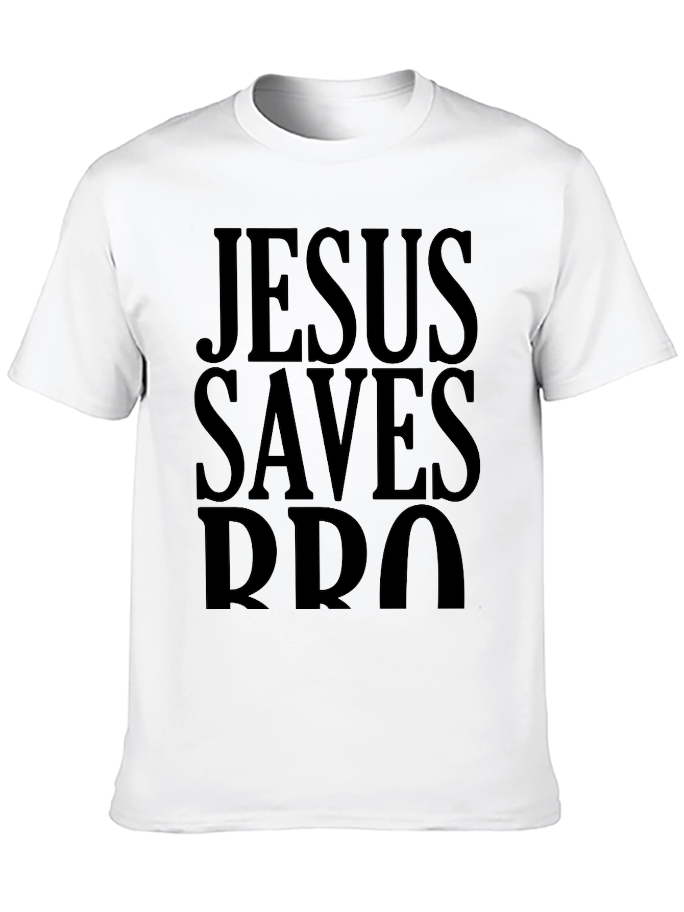 Jesus Saves Bro Black T-Shirt