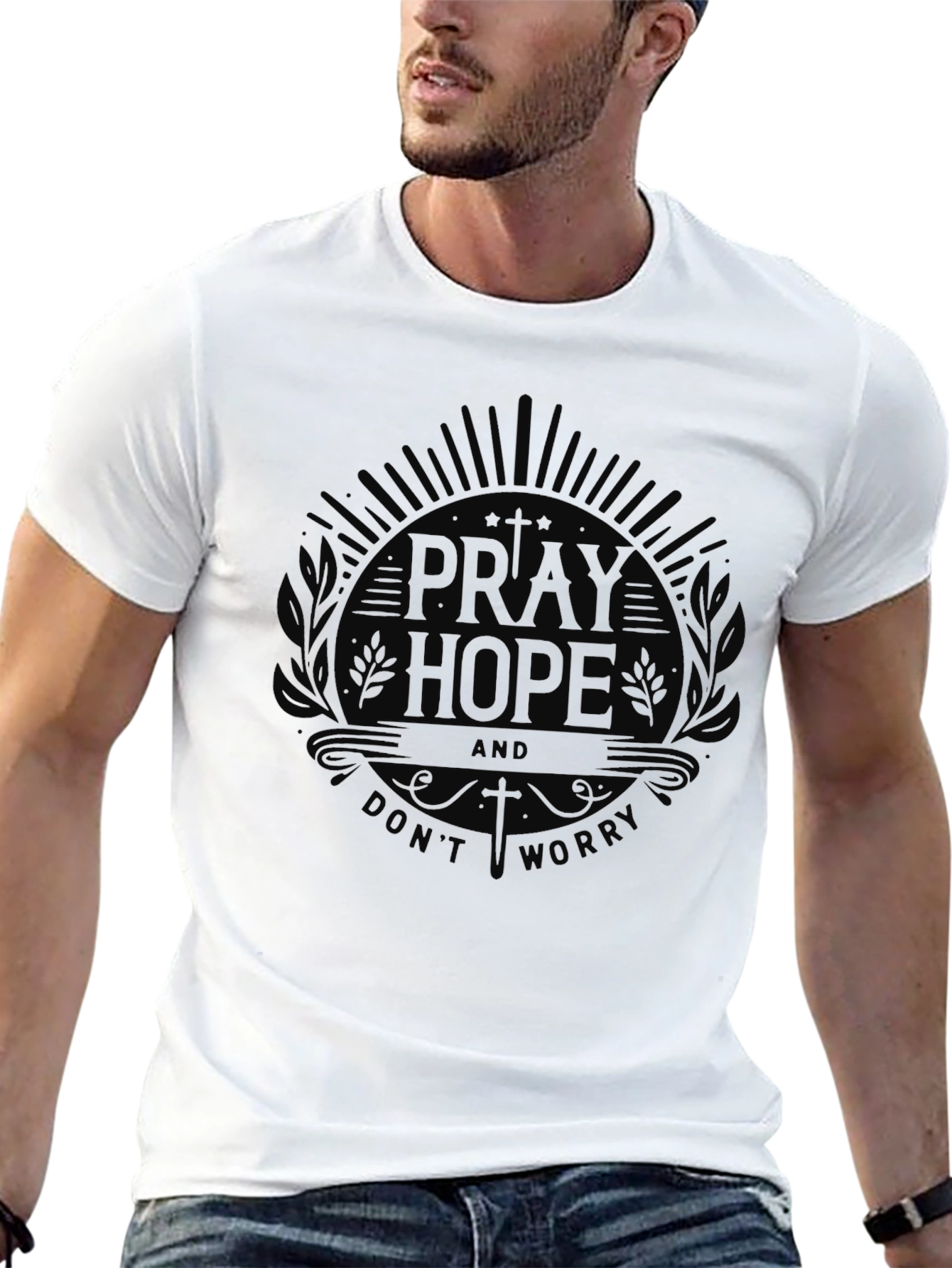 Pray Hope T-Shirt - Dont Worry Black Tee