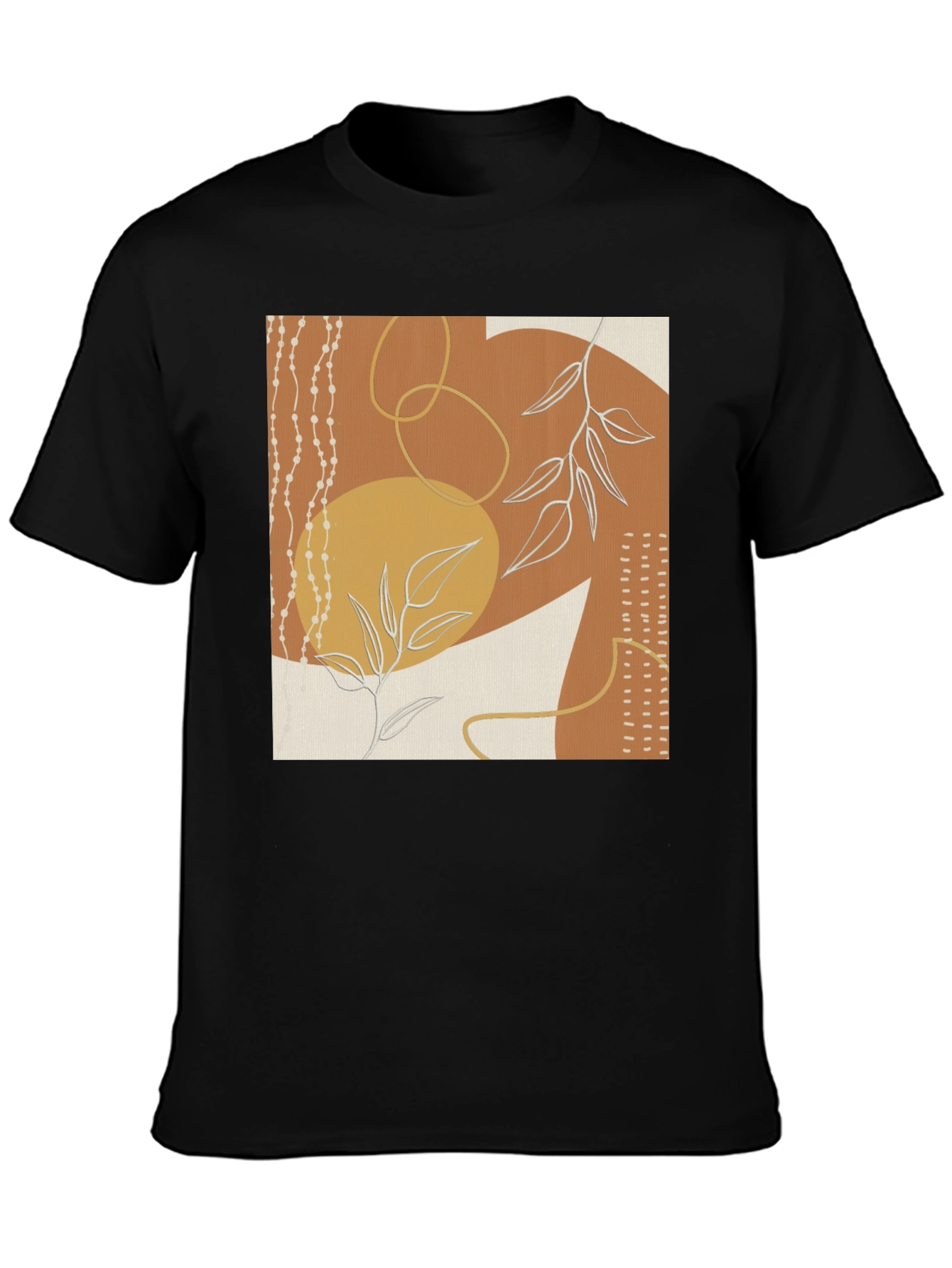 Abstract Botanical T-Shirt - Modern Graphic Tee