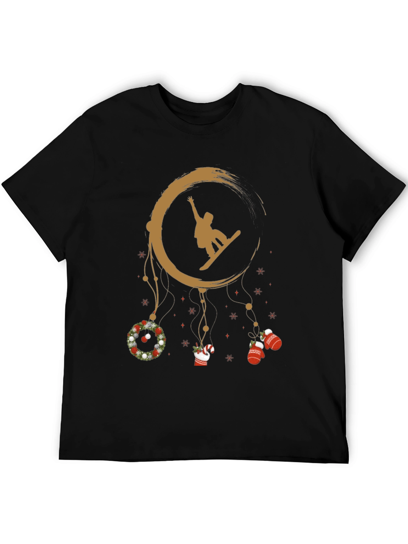 Snowboard Christmas Dreamcatcher Graphic Tee