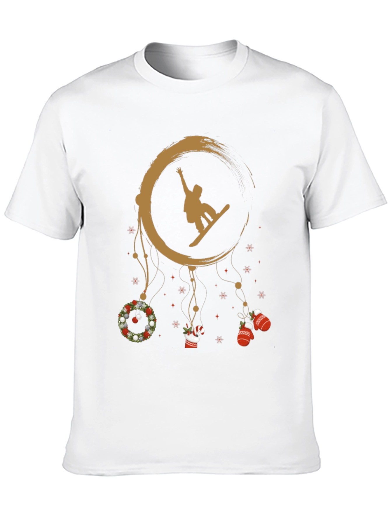 Snowboard Christmas Dreamcatcher Graphic Tee
