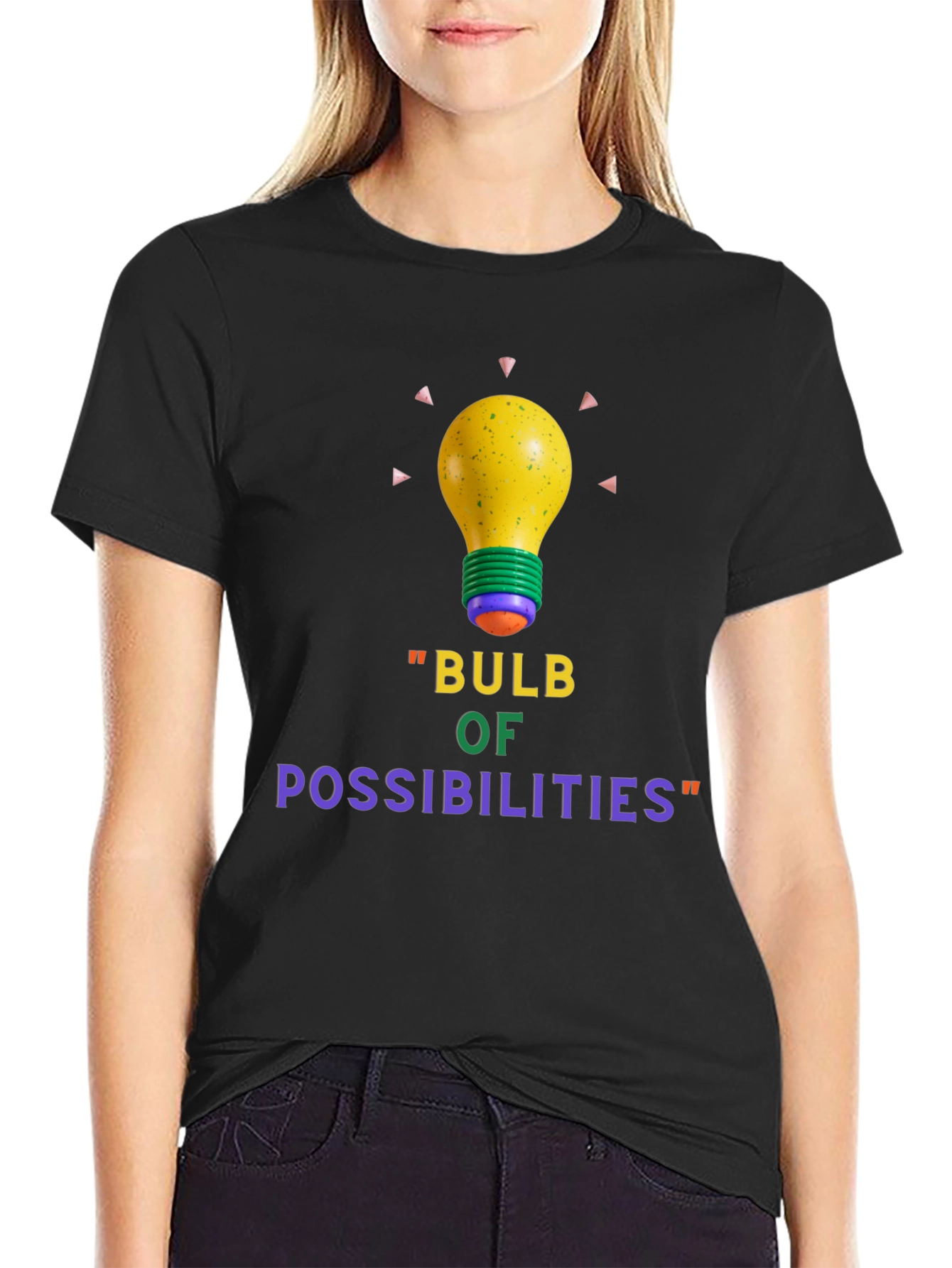 Bulb of Possibilities Black T-Shirt