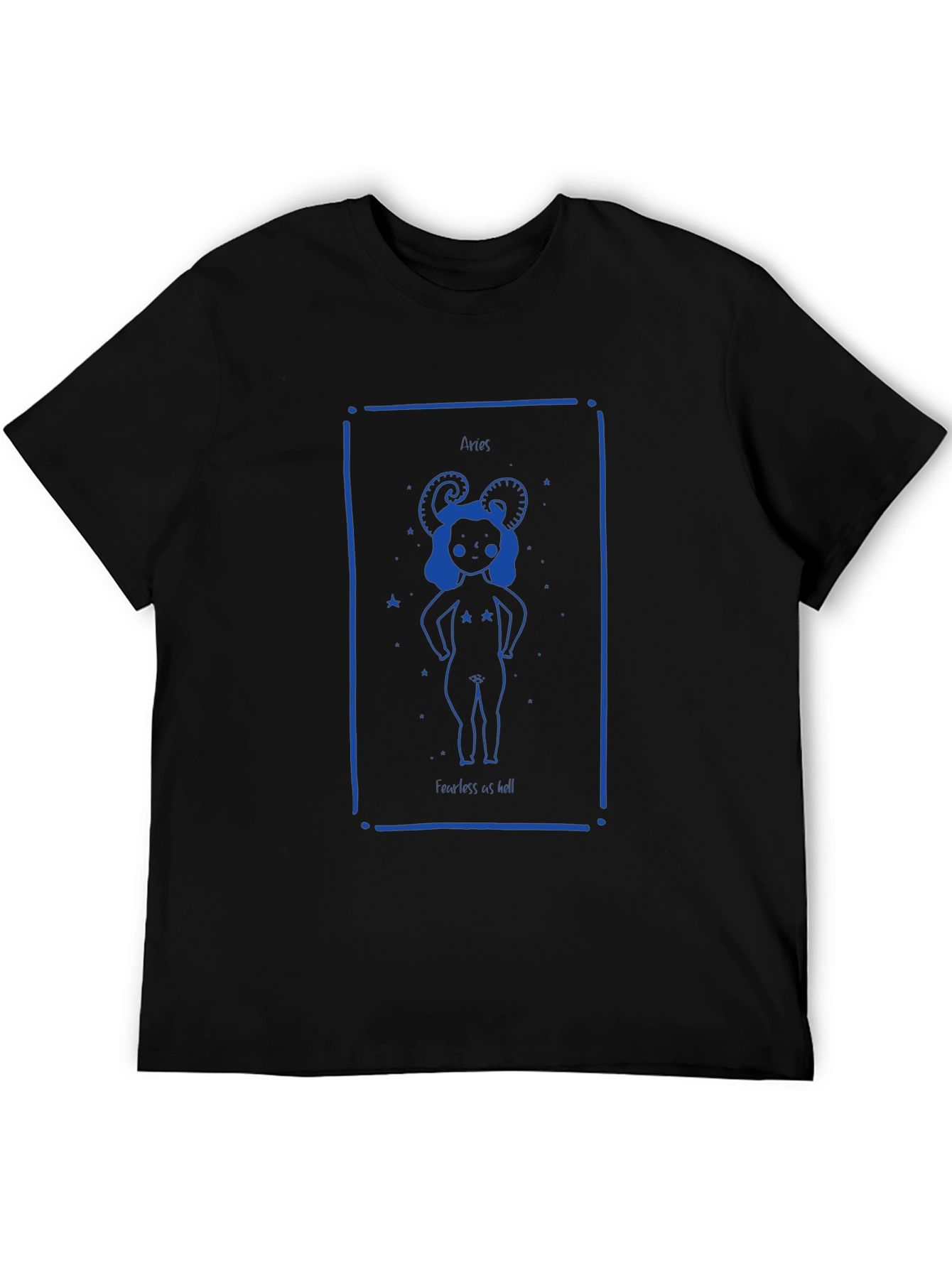 Aries Zodiac Sign Black T-Shirt