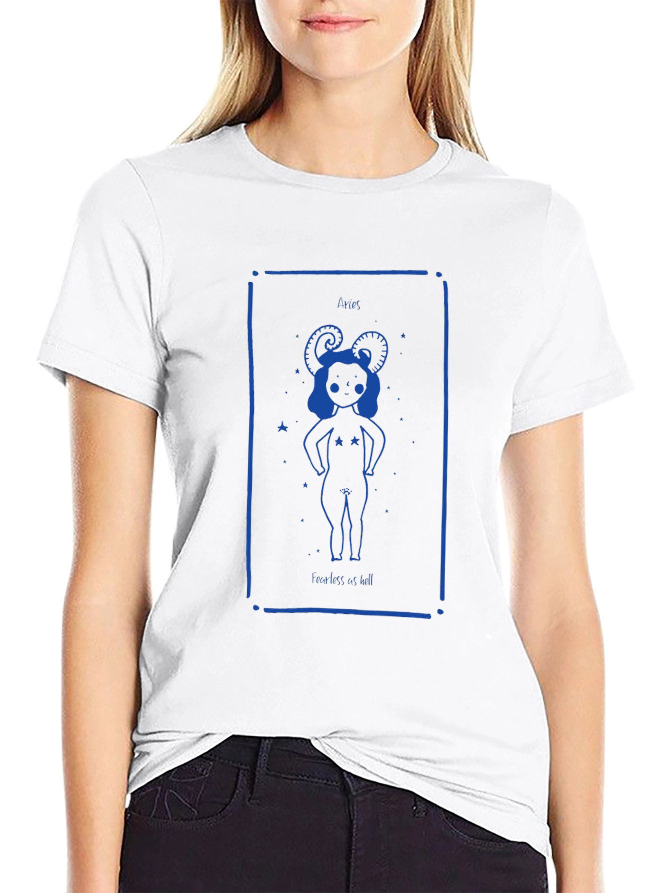 Aries Zodiac Sign Black T-Shirt