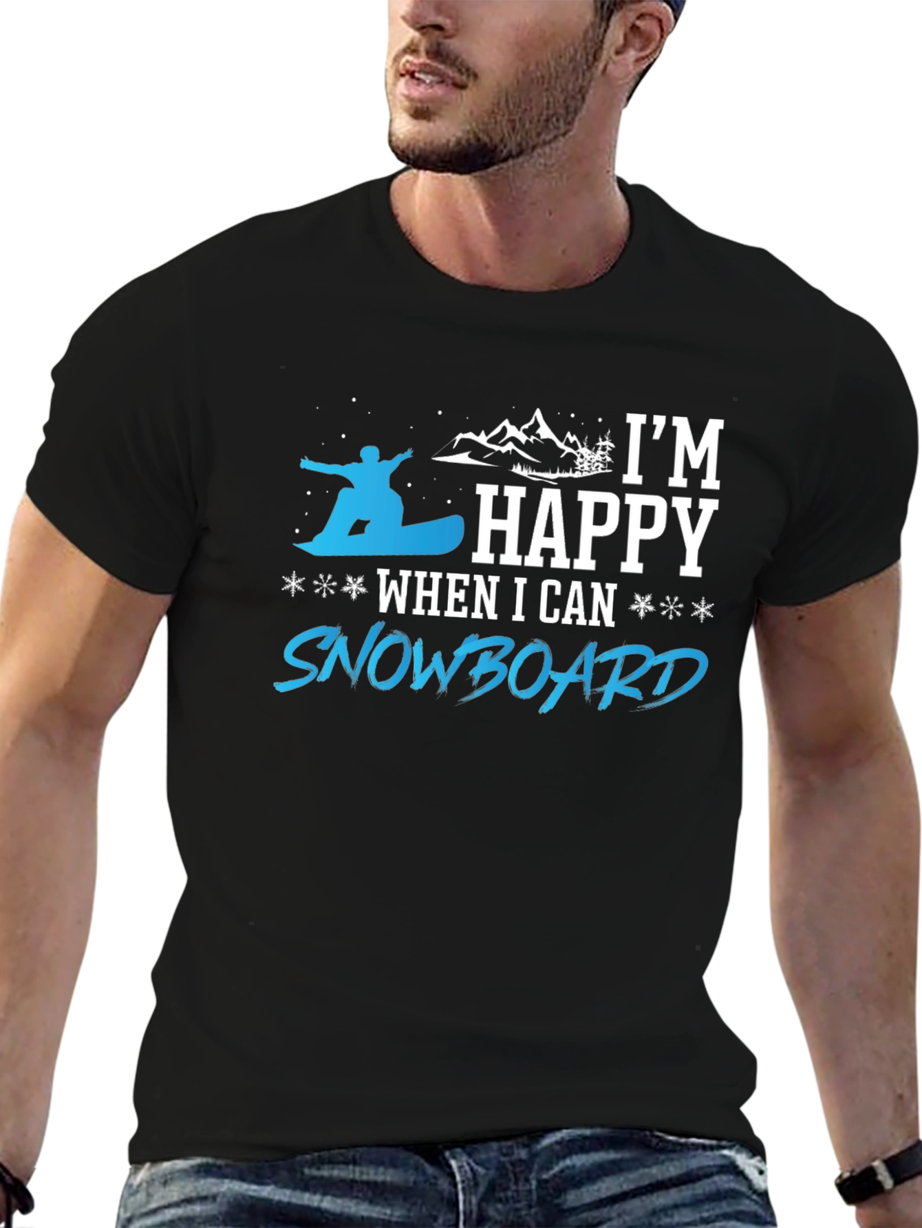 Snowboarder Happy T-Shirt | Winter Sport Tee