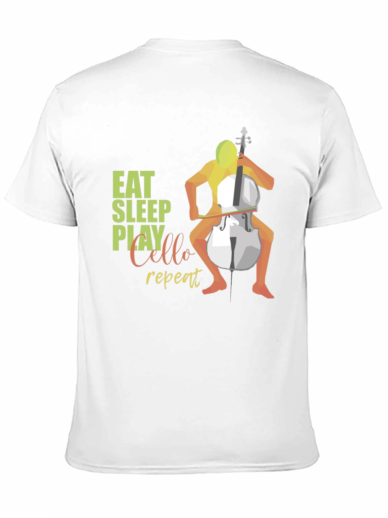Eat Sleep Play Cello Repeat Black T-Shirt