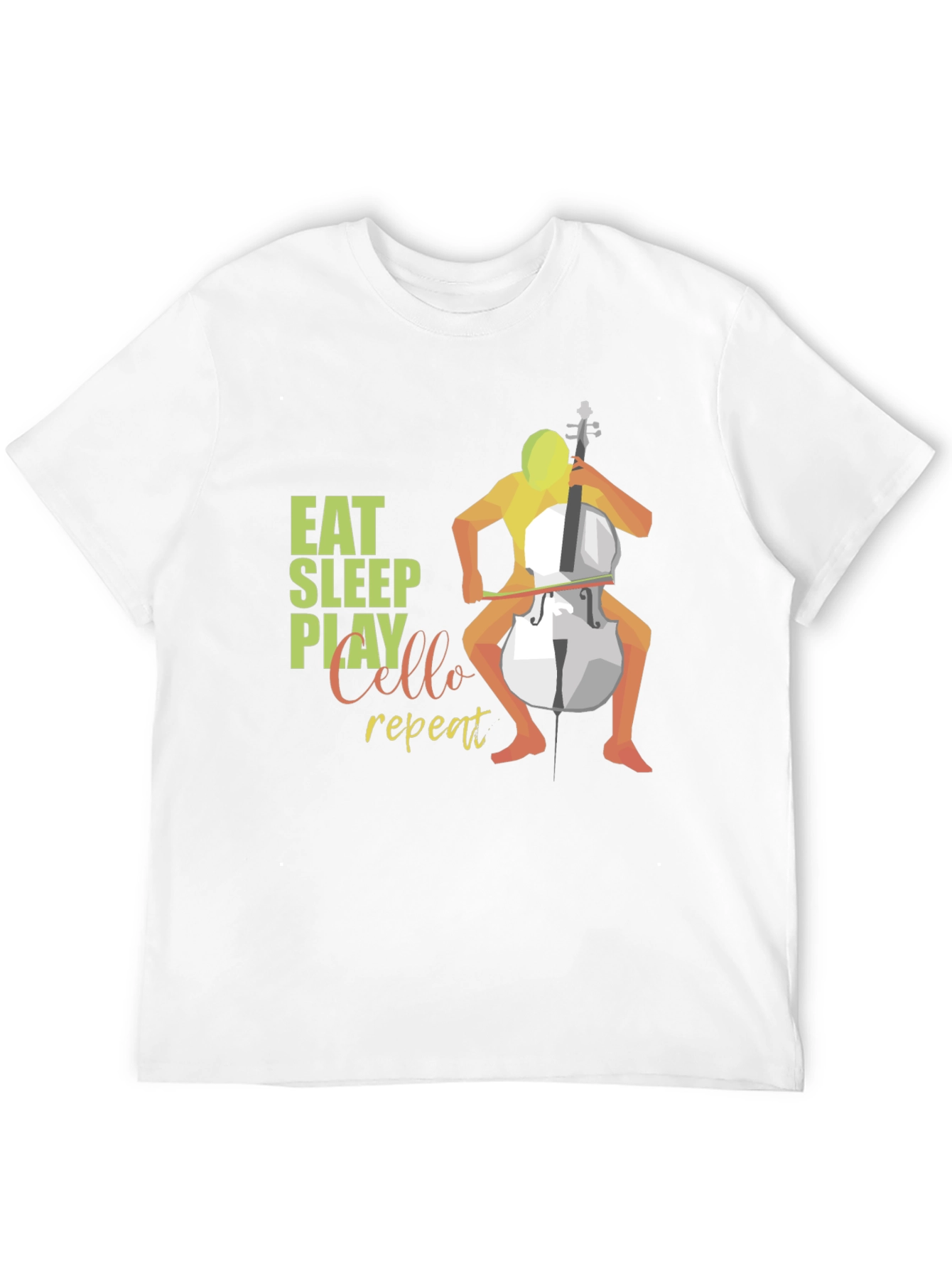 Eat Sleep Play Cello Repeat Black T-Shirt