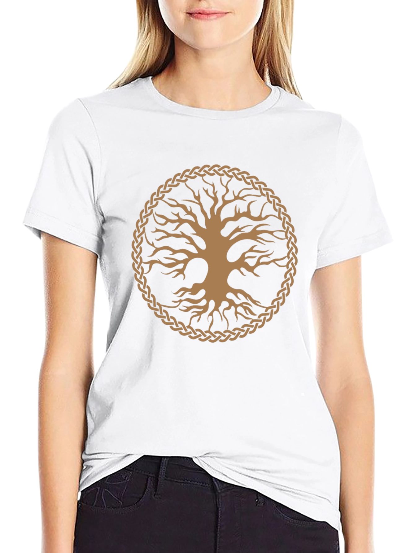 Celtic Tree of Life Graphic T-Shirt - Black