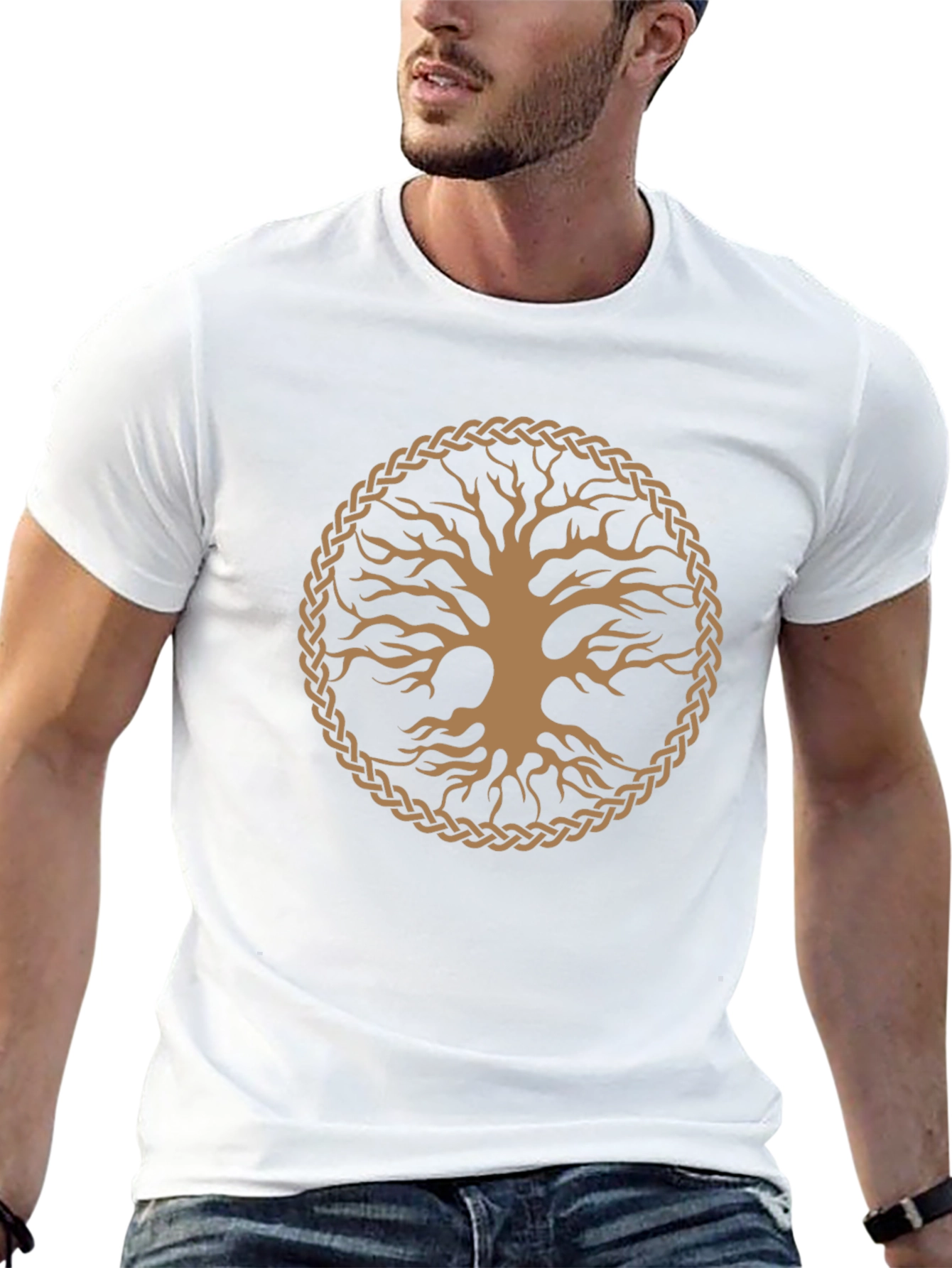 Celtic Tree of Life Graphic T-Shirt - Black