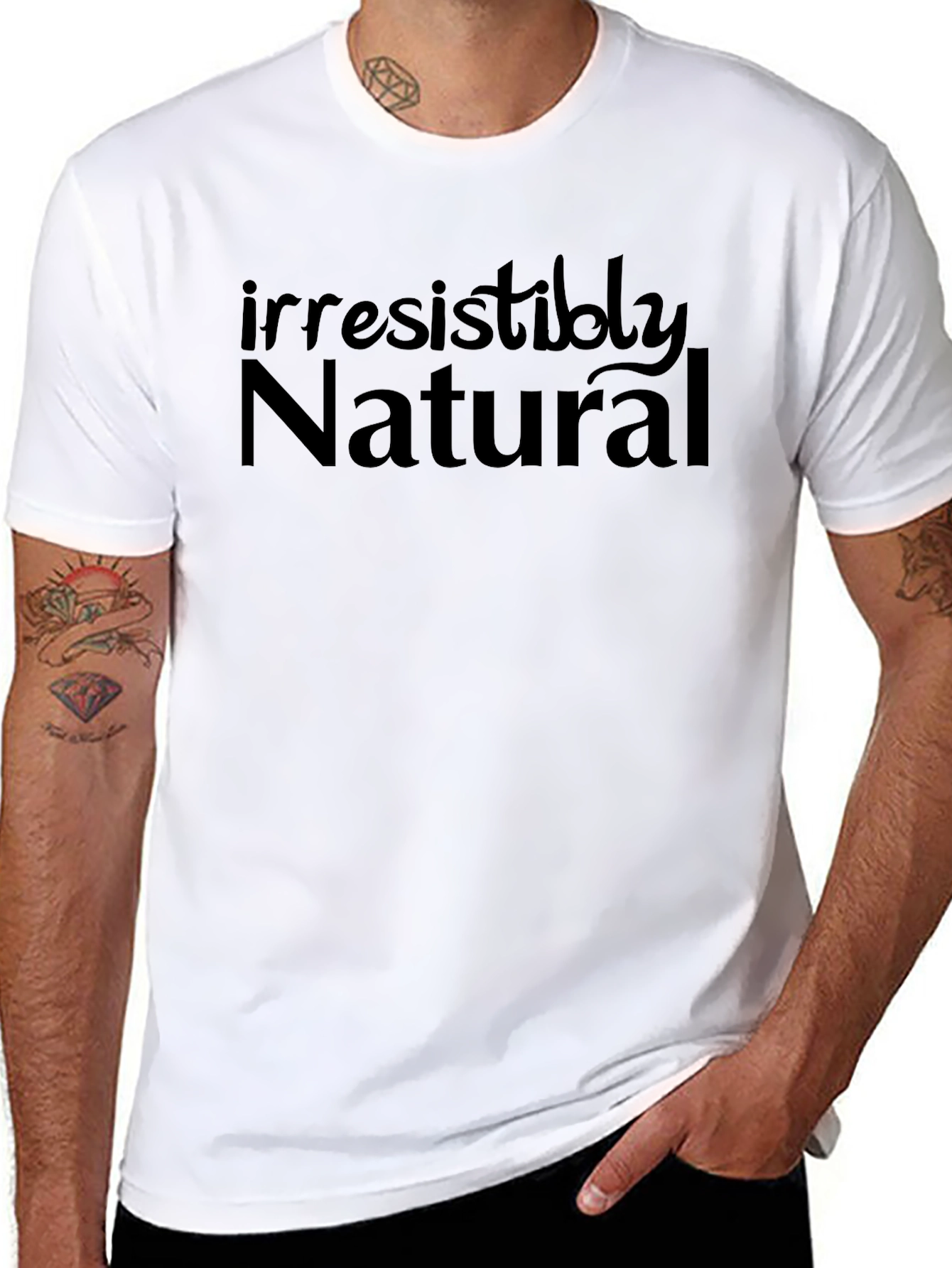 Irresistibly Natural Black Graphic T-Shirt
