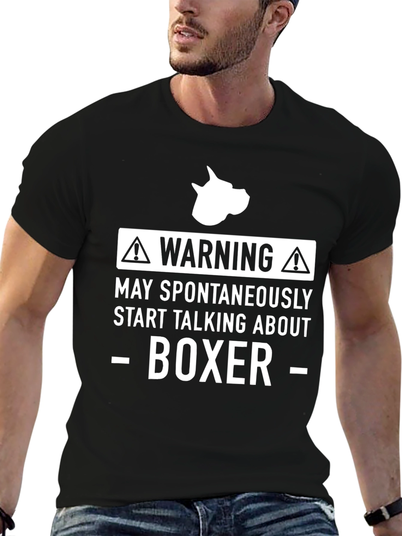 Warning Boxer Dog T-Shirt