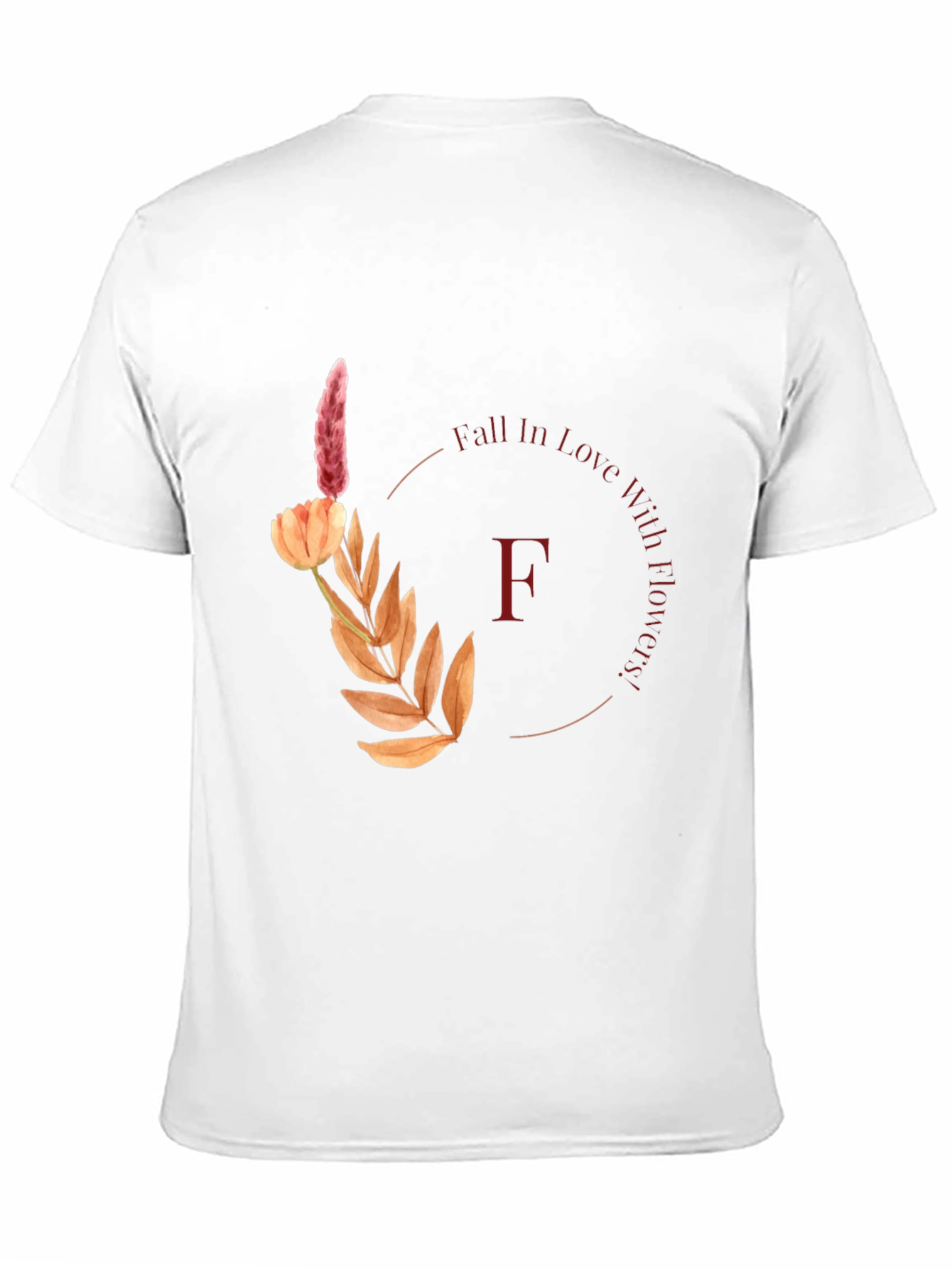 Fall In Love With Flowers Black T-Shirt