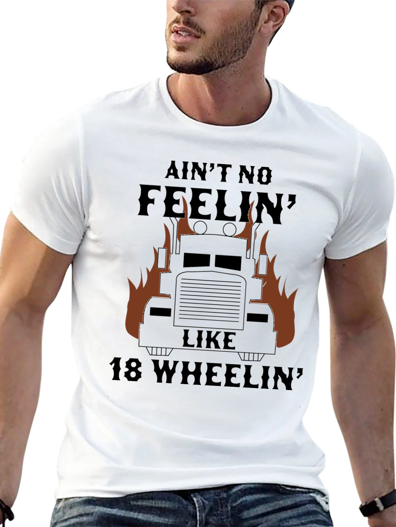 Trucker T-Shirt - Aint No Feelin Like 18 Wheeln