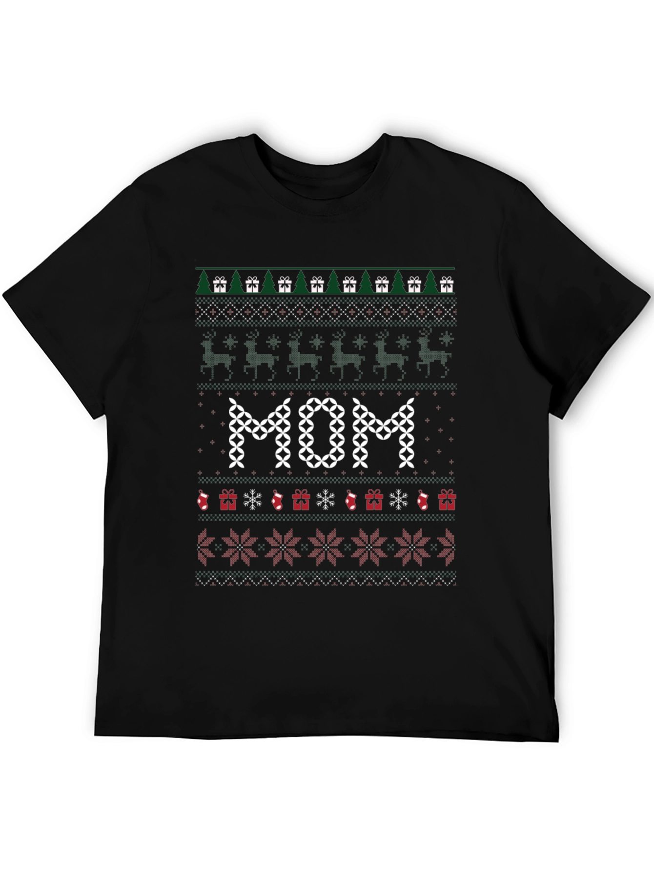 Mom Ugly Christmas Sweater Style T-Shirt