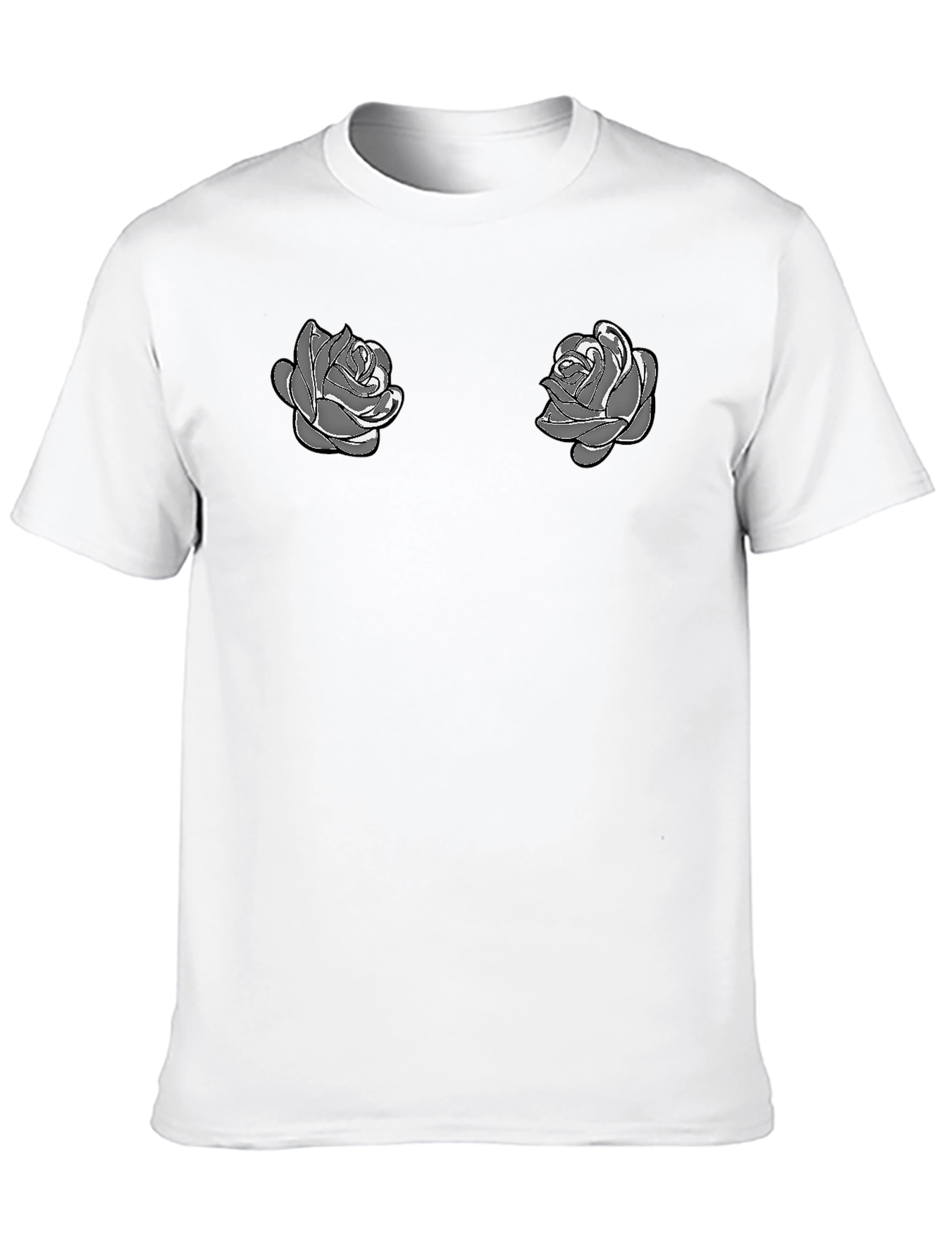 Rose Graphic Tee - Modern Floral Design