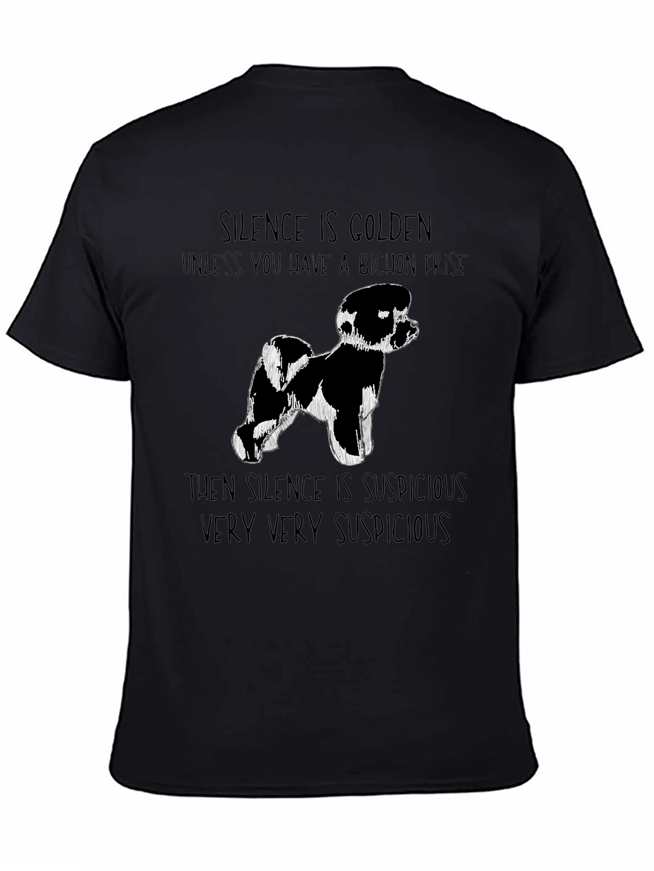 Bichon Frise Silence T-Shirt Funny Dog Tee