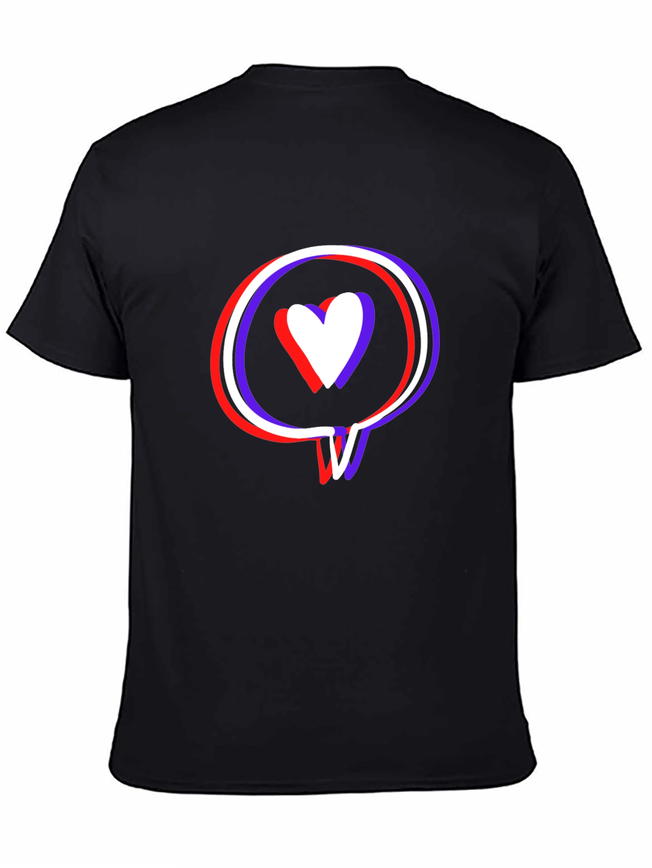Love Bubble Graphic Tee - Trendy Black Cotton T-Shirt