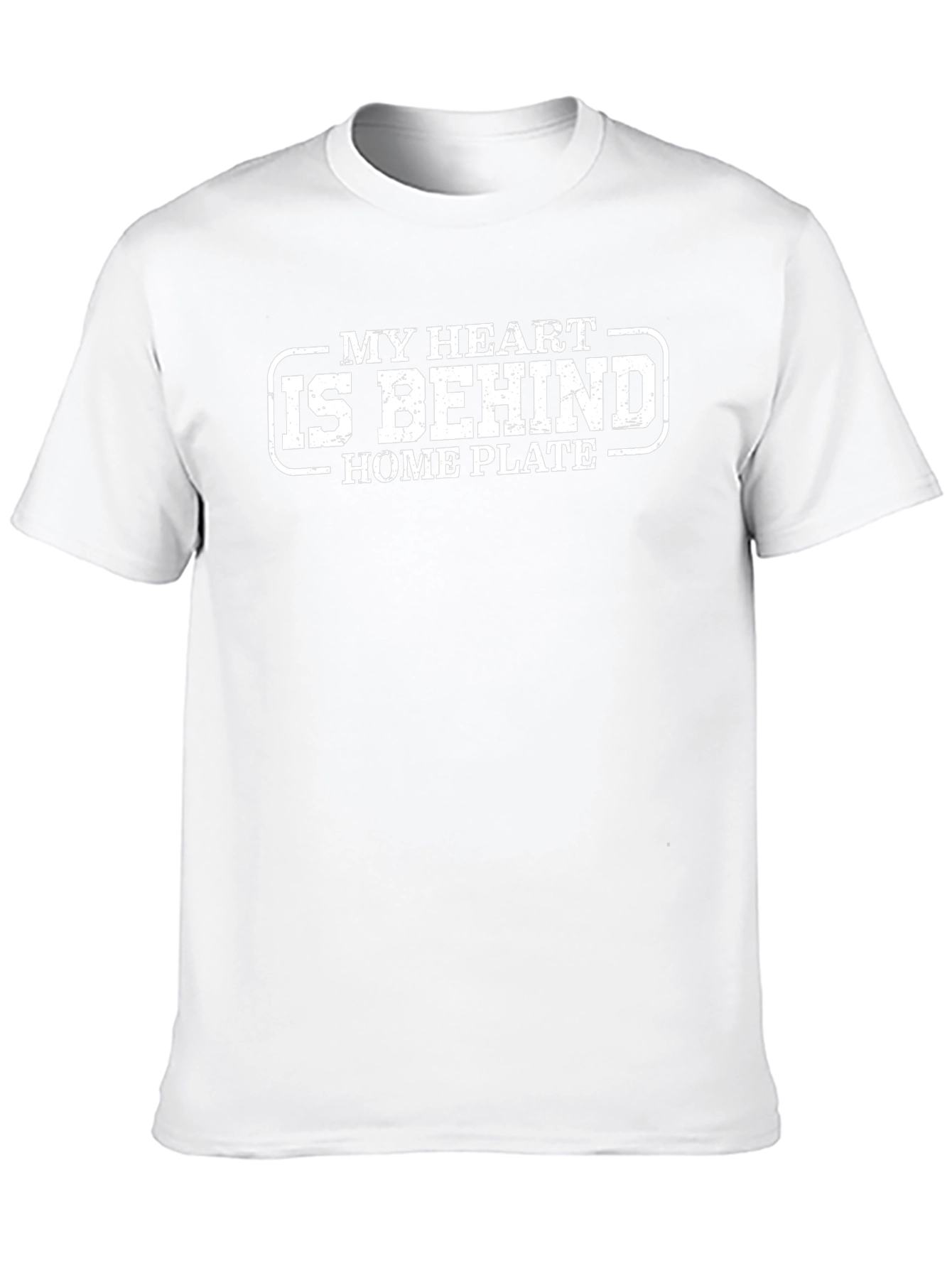 My Heart Is Behind Home Plate Black T-Shirt