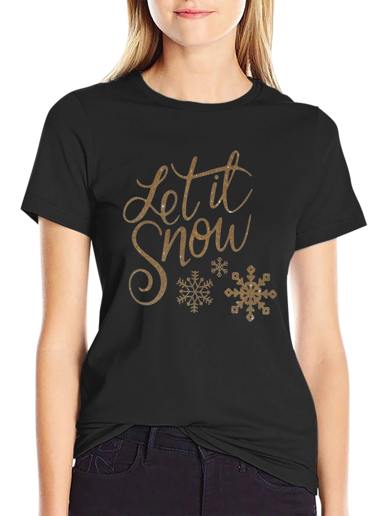Let it Snow Graphic Tee - Holiday Winter T-Shirt