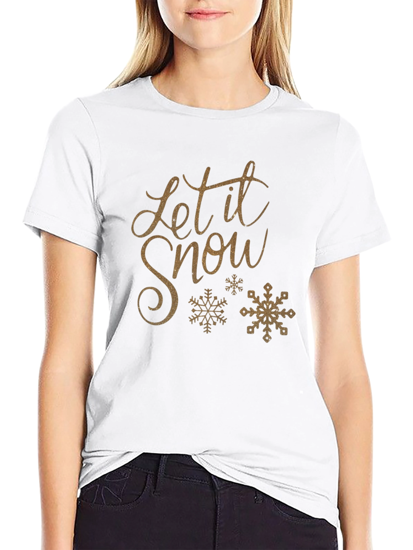 Let it Snow Graphic Tee - Holiday Winter T-Shirt