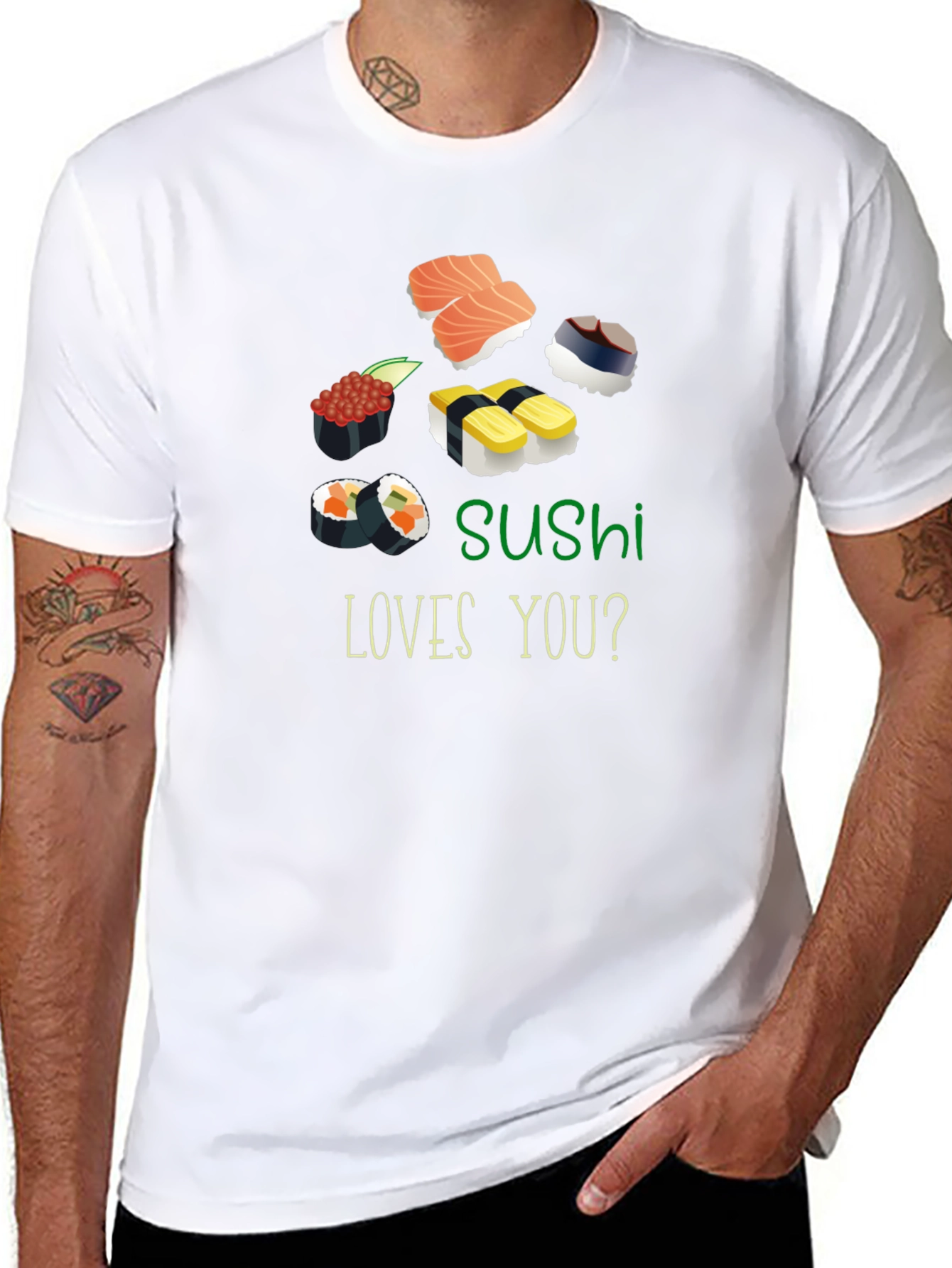 Sushi Loves You? Black T-Shirt