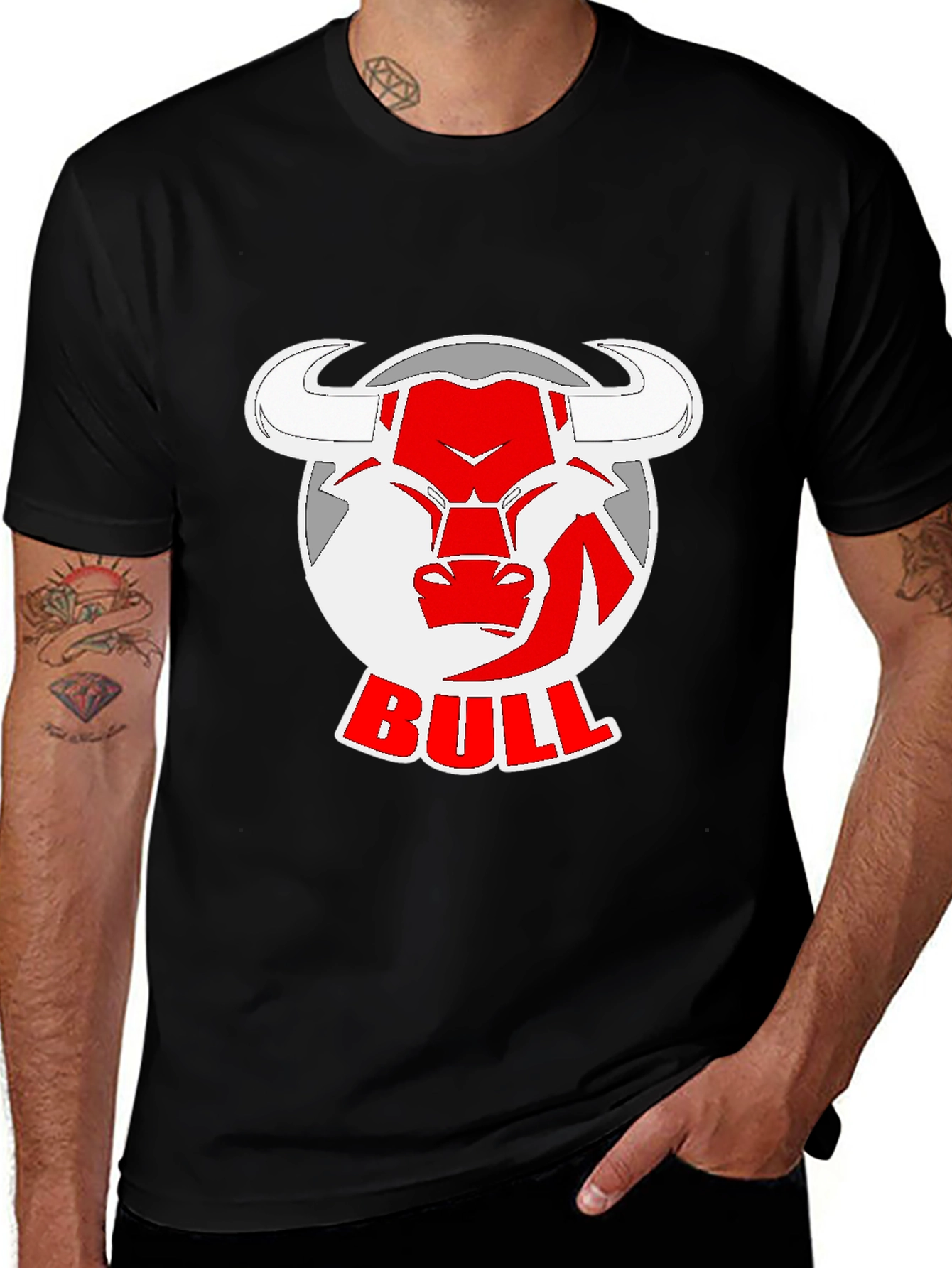 Bull Logo Black T-Shirt