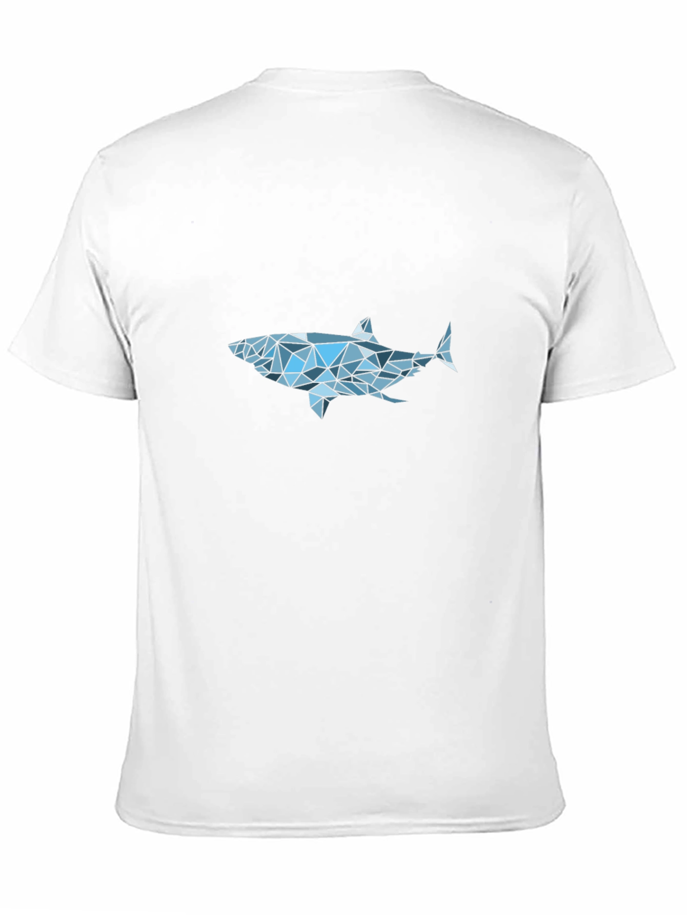 Geometric Shark Graphic Tee - Black