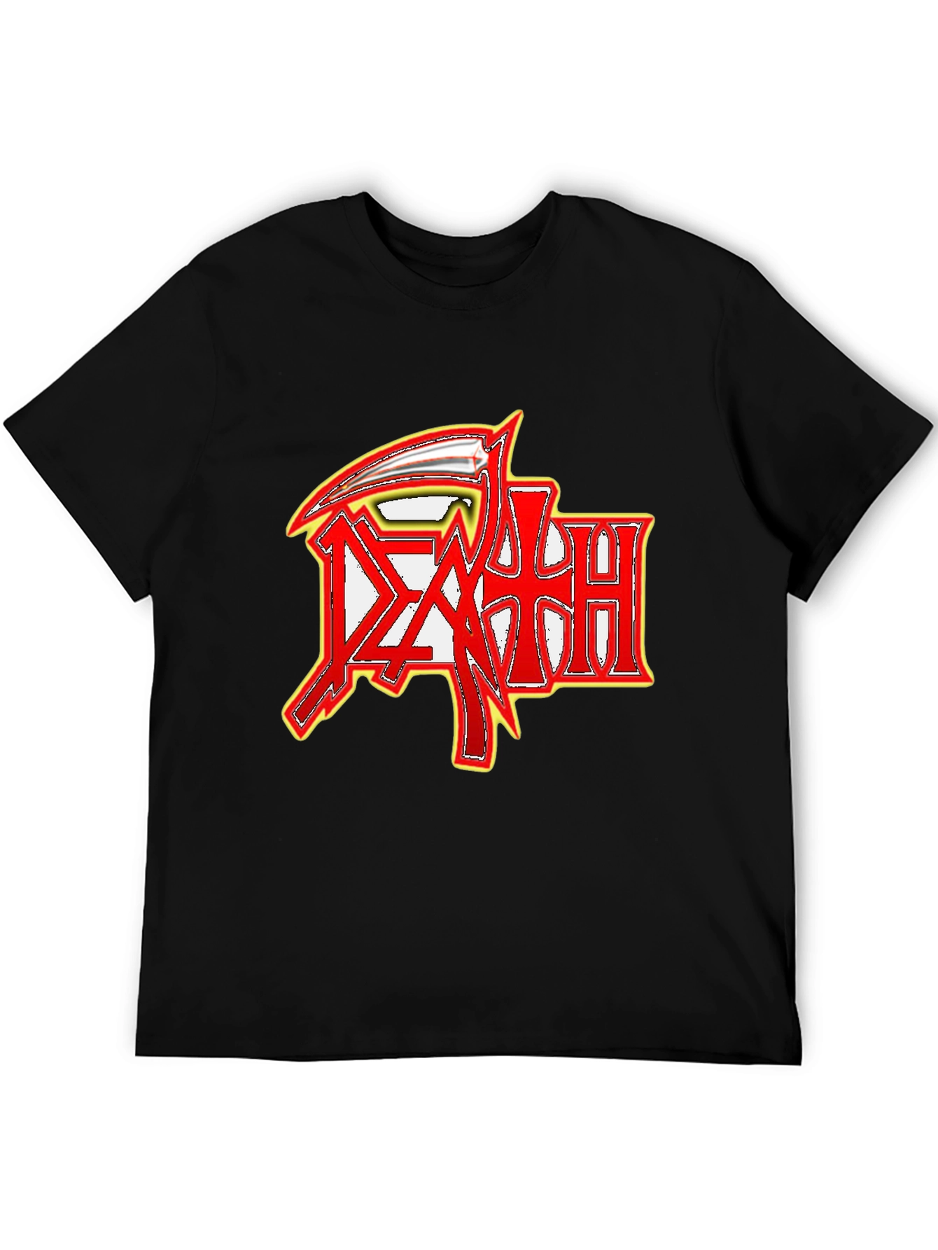 Black Graphic Tee - Death Metal Band Logo