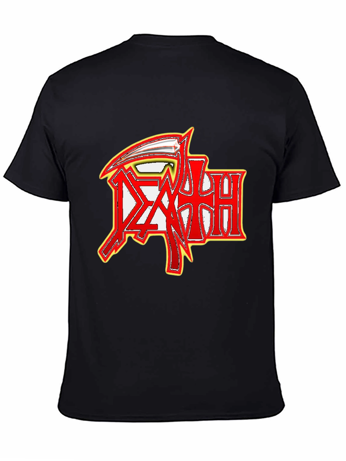 Black Graphic Tee - Death Metal Band Logo