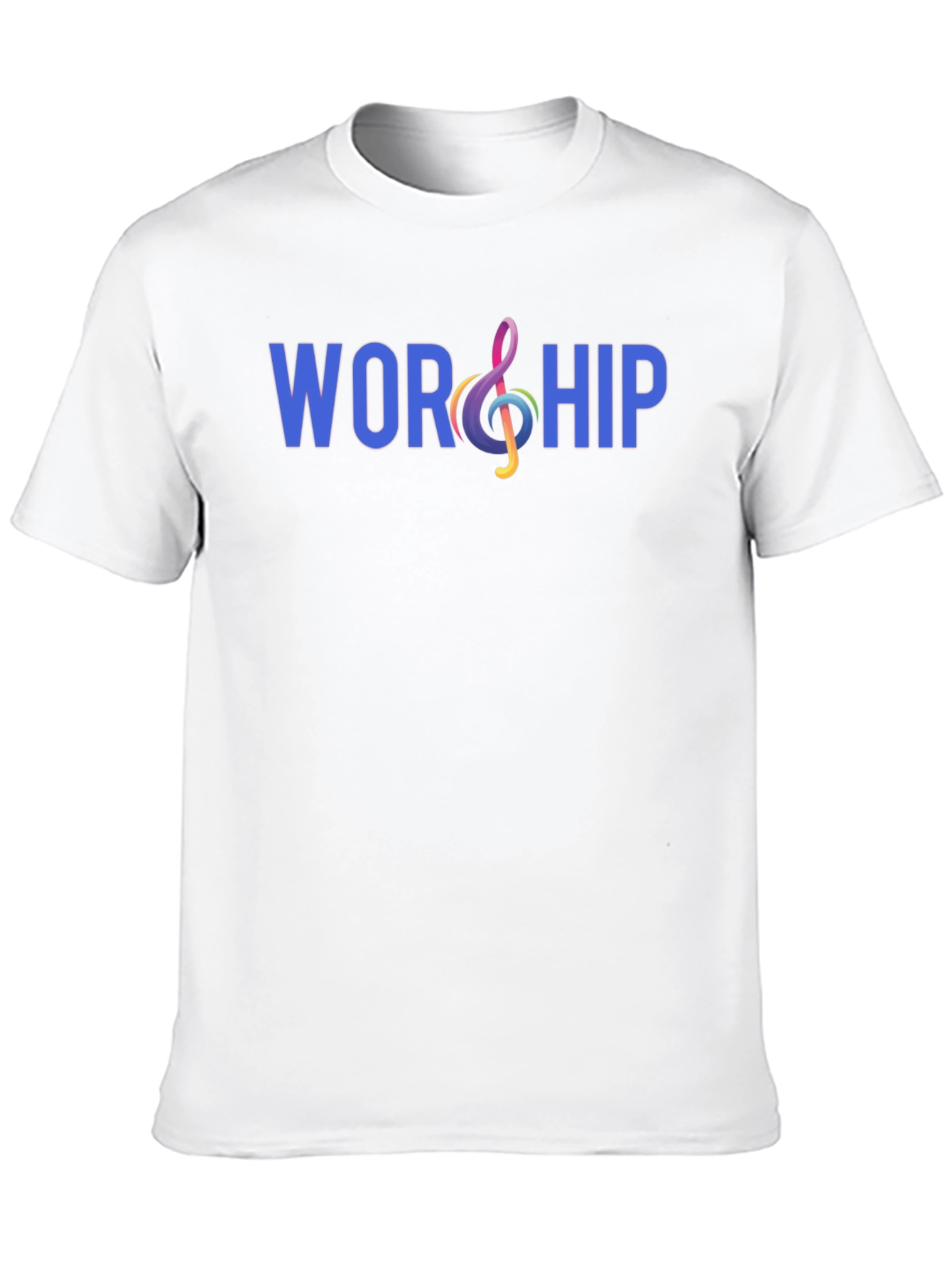 Worship Treble Clef Graphic T-Shirt - Black