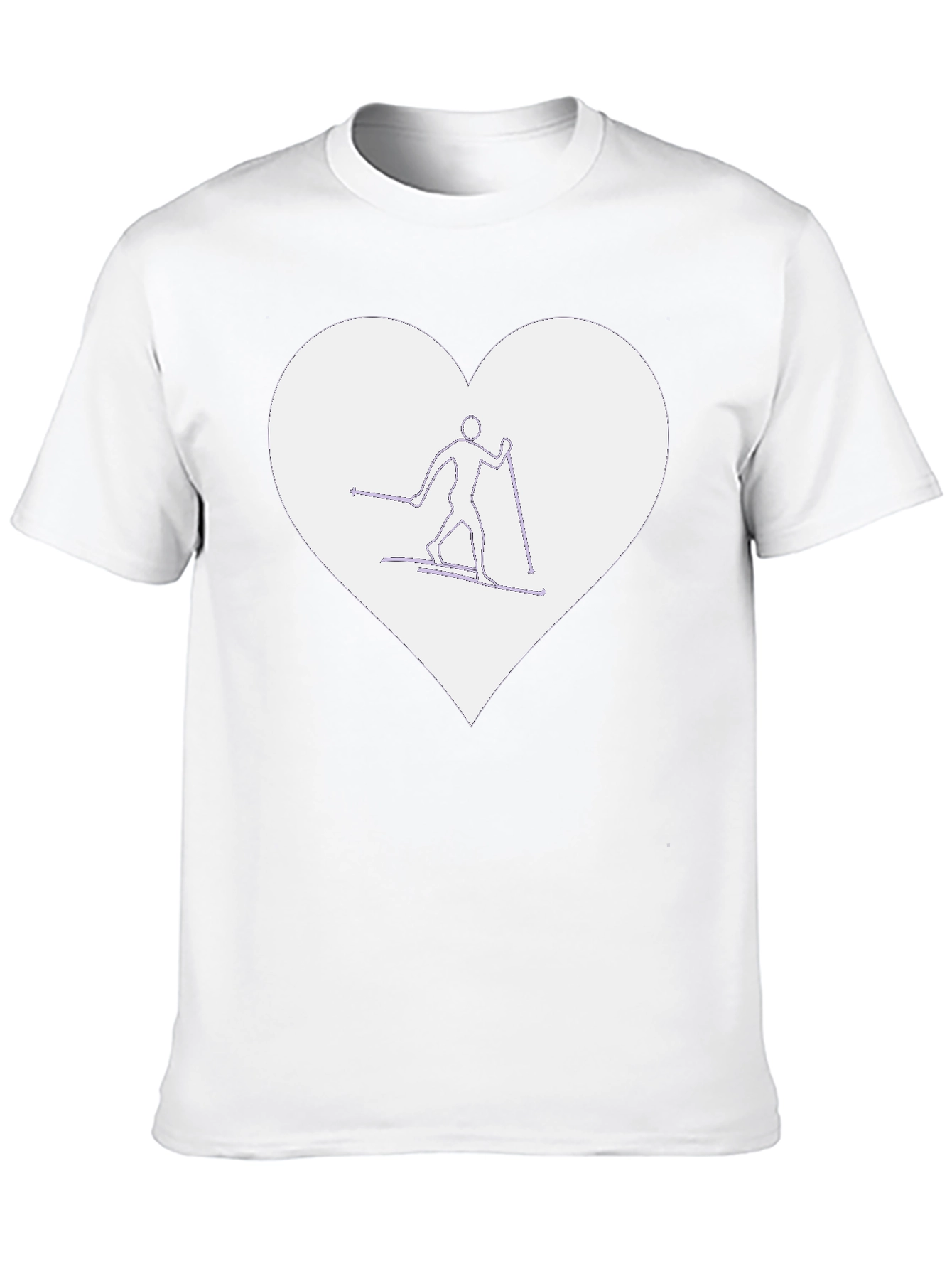 Heart Ski T-Shirt - Black Graphic Tee