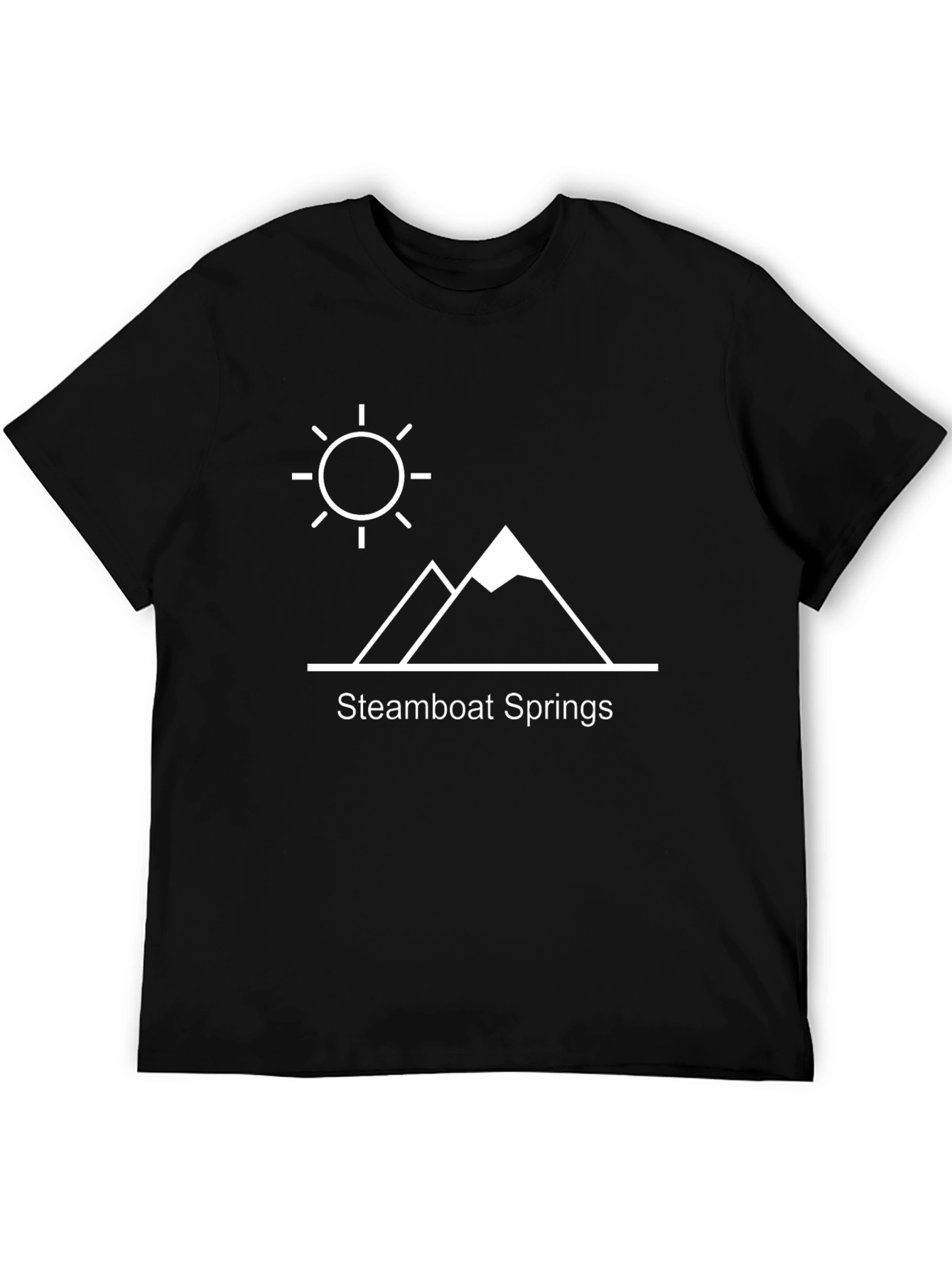 Steamboat Springs Graphic Tee - Black Cotton T-Shirt