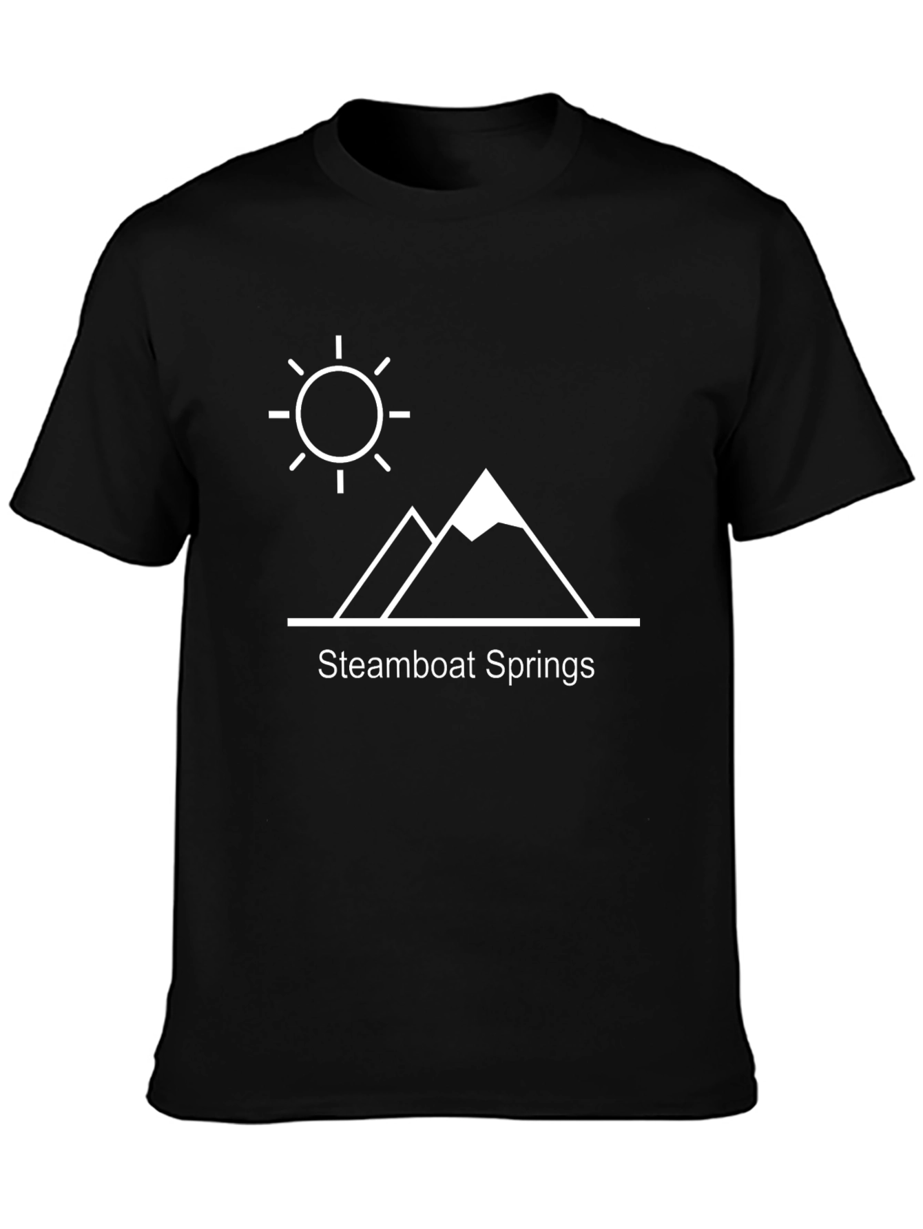 Steamboat Springs Graphic Tee - Black Cotton T-Shirt