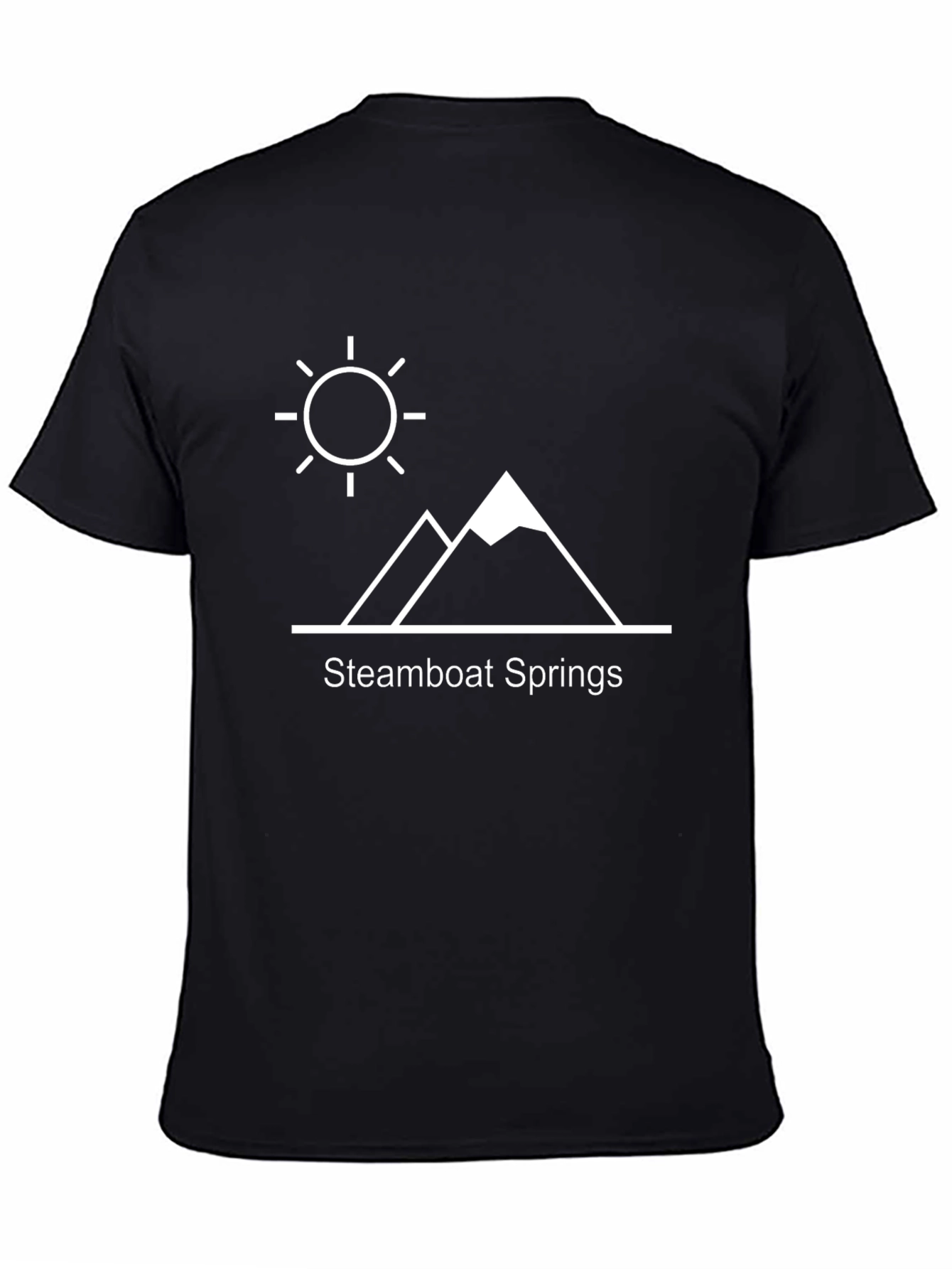 Steamboat Springs Graphic Tee - Black Cotton T-Shirt