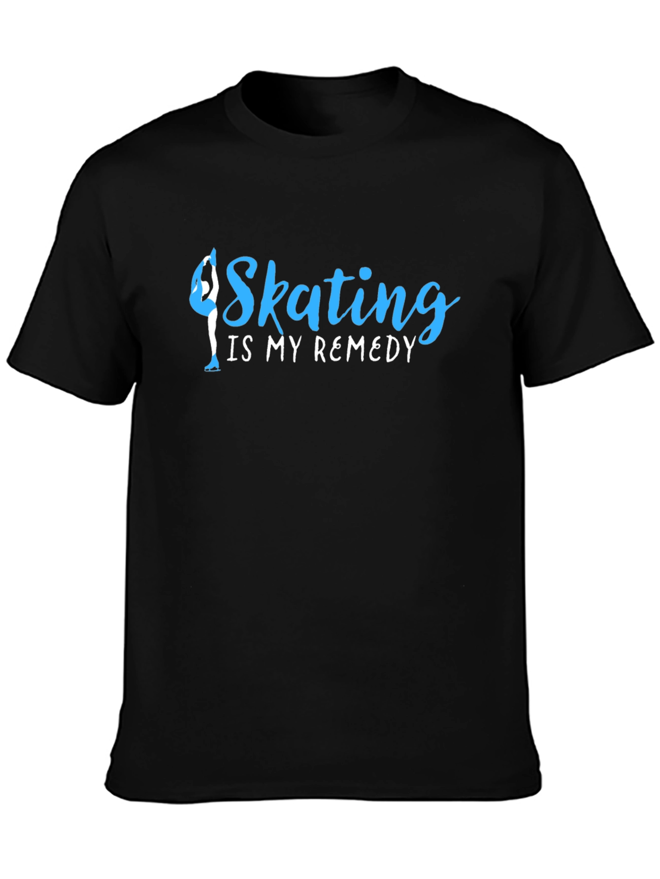 Skating Is My Remedy Black T-Shirt