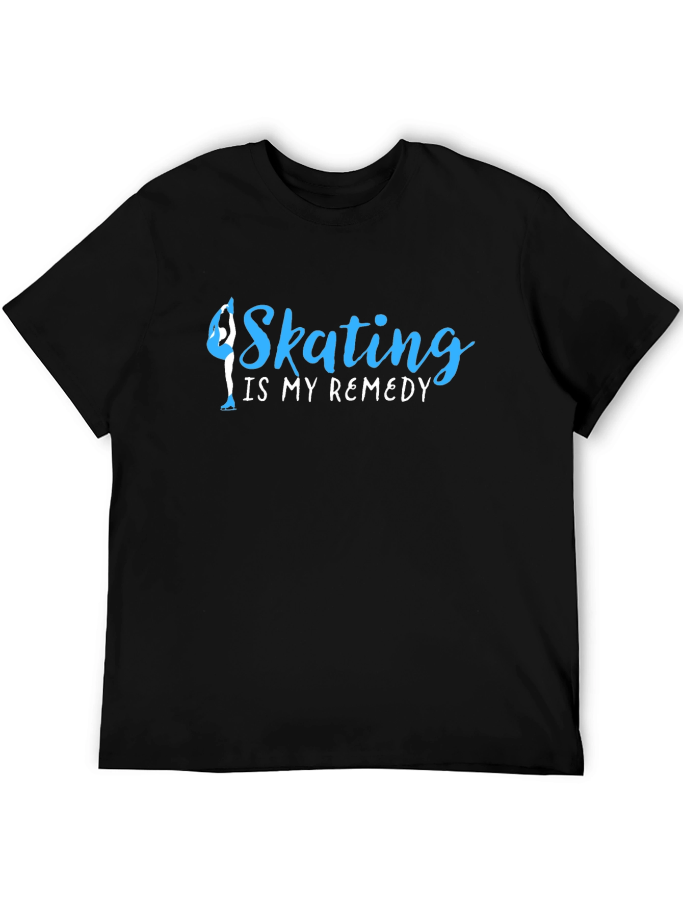 Skating Is My Remedy Black T-Shirt