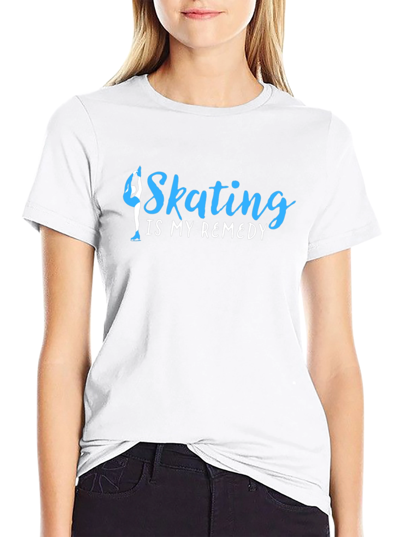 Skating Is My Remedy Black T-Shirt