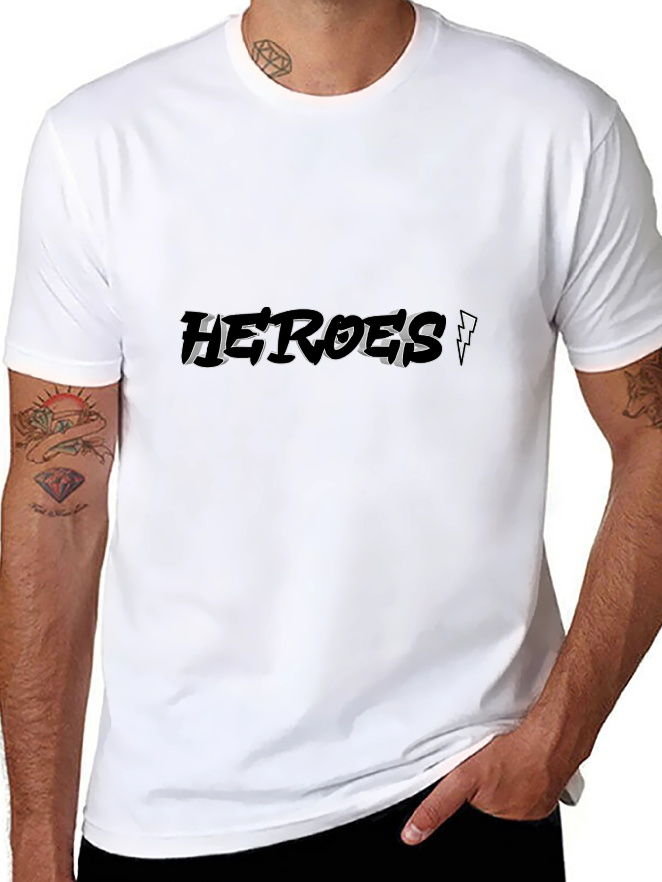 Heroes Black T-Shirt - Graphic Tee