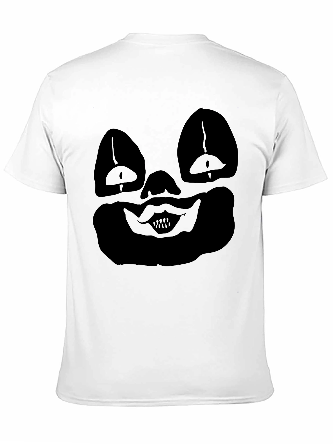 Creepy Clown Face Graphic Black T-Shirt