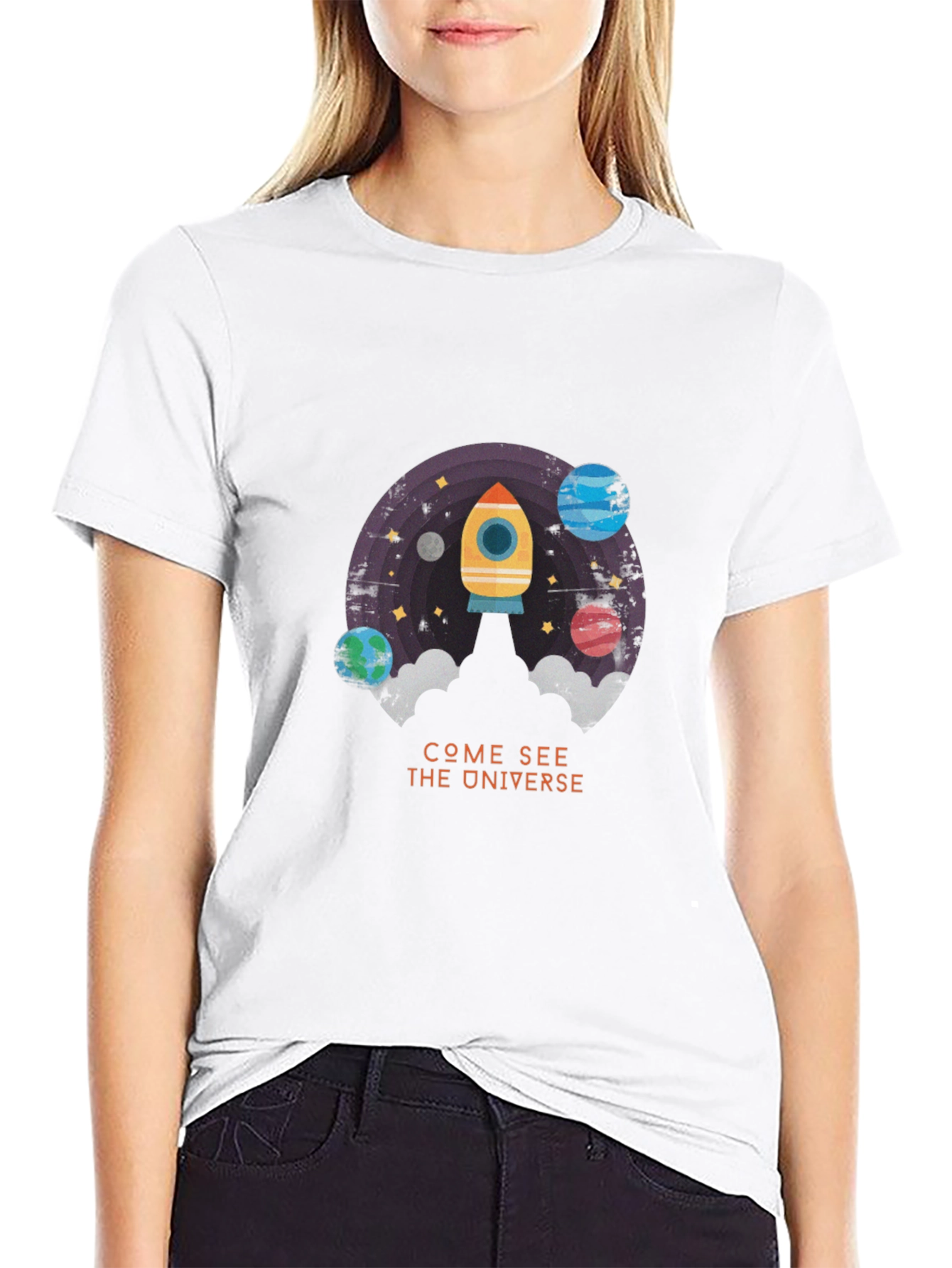 Universe Rocket Graphic Tee
