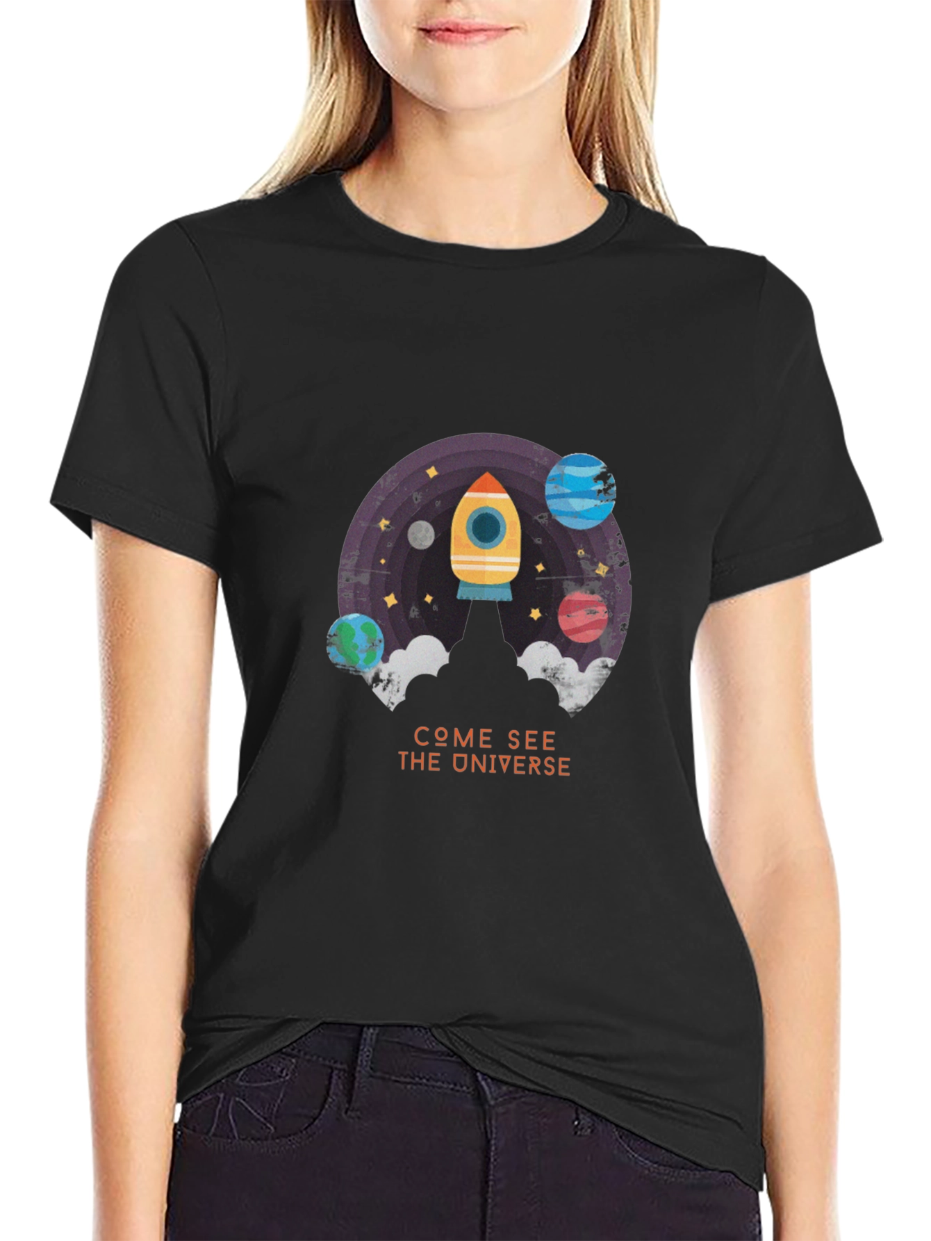 Universe Rocket Graphic Tee