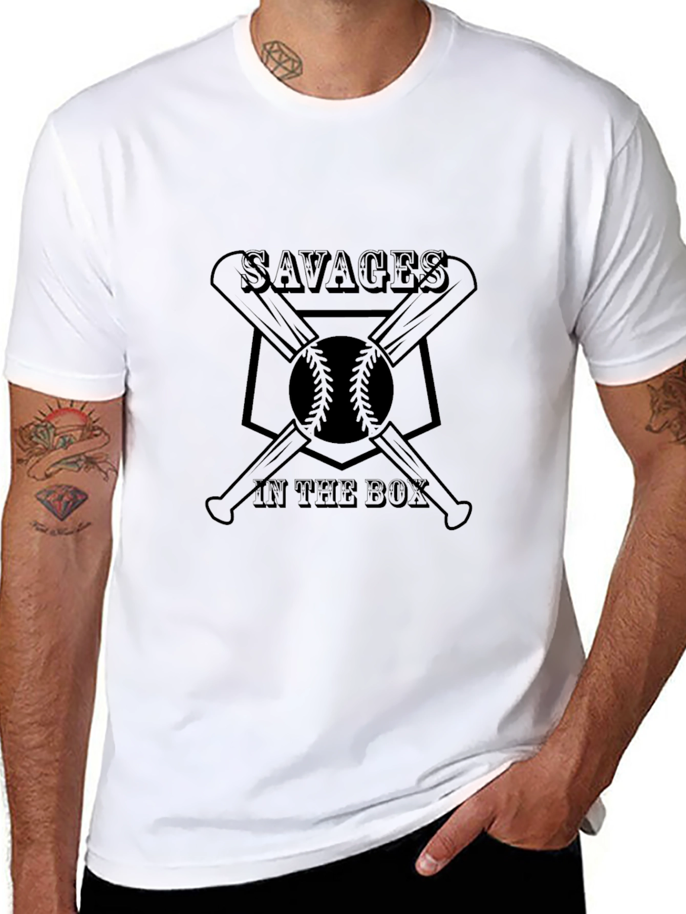 Savages in the Box Baseball T-Shirt