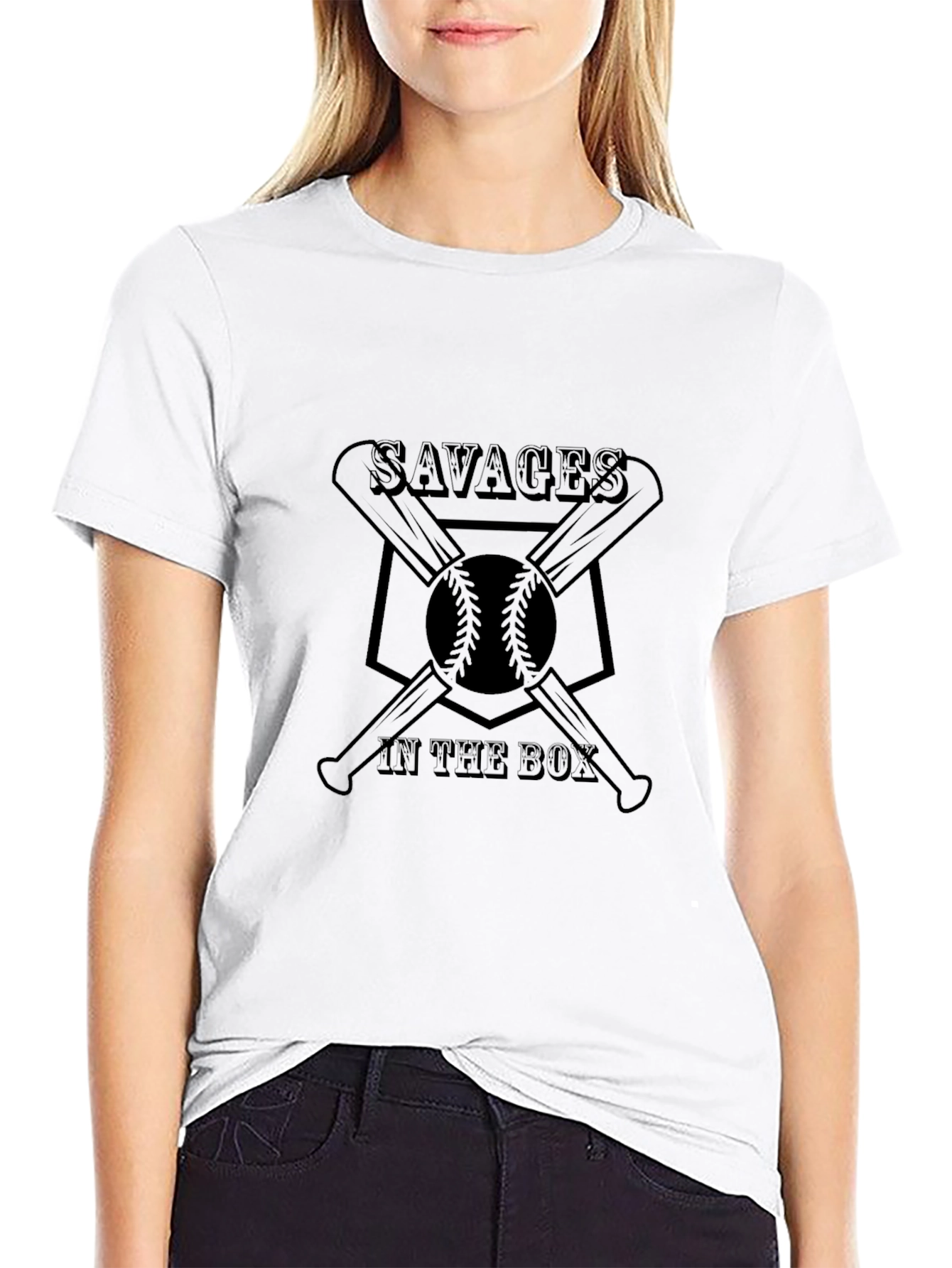 Savages in the Box Baseball T-Shirt