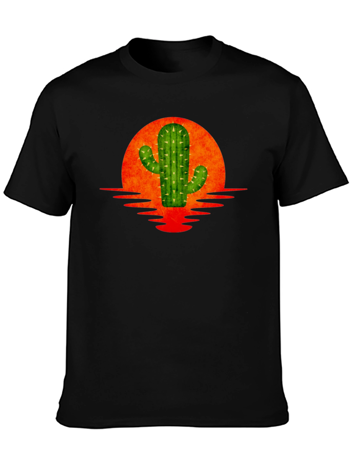 Cactus Sunset Graphic Tee - Black