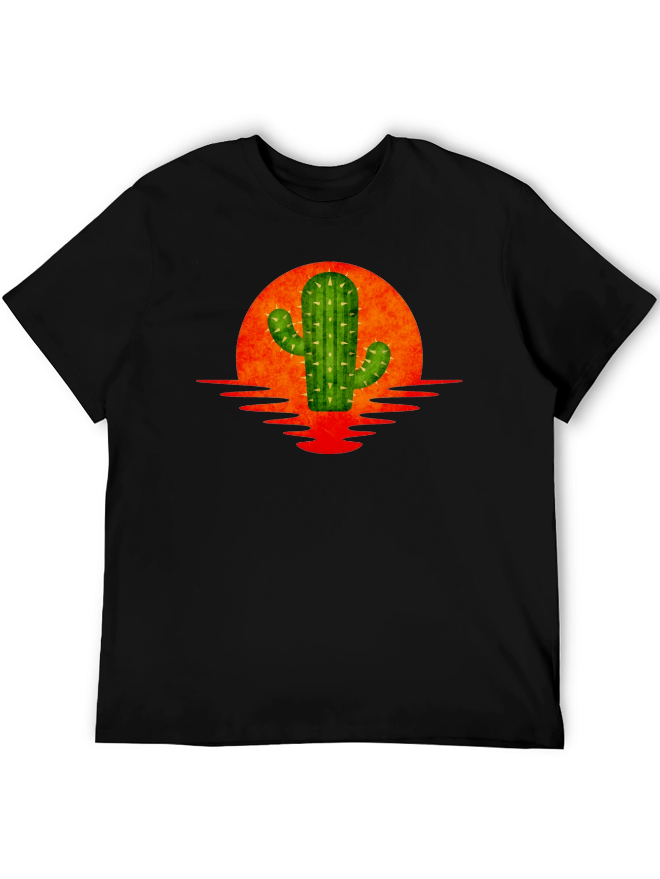 Cactus Sunset Graphic Tee - Black