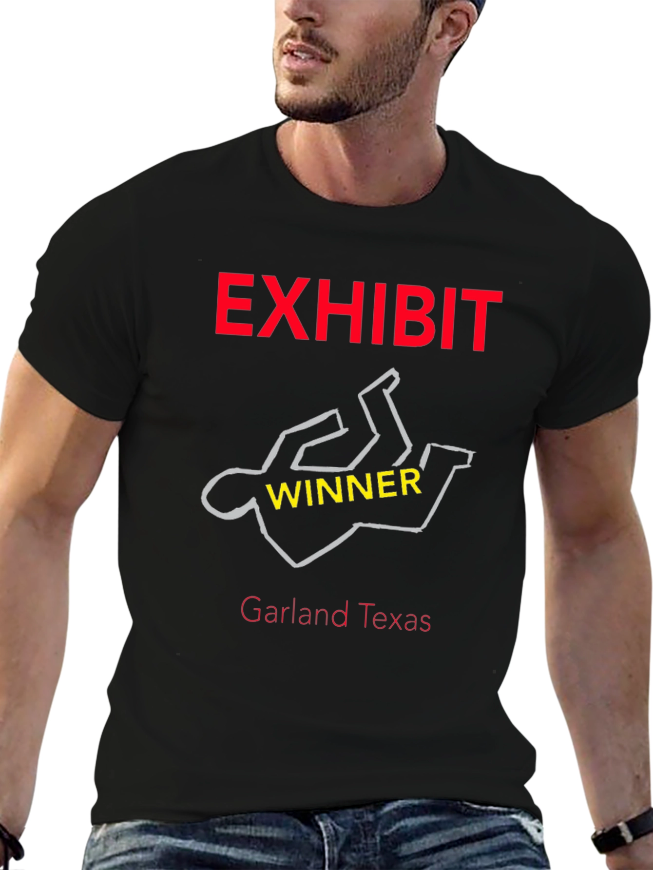 Exhibit Winner Tee - Garland Texas Graphic T-Shirt